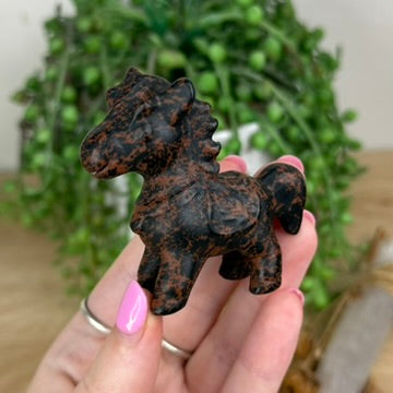 Mahogany Obsidian Horse (X496)