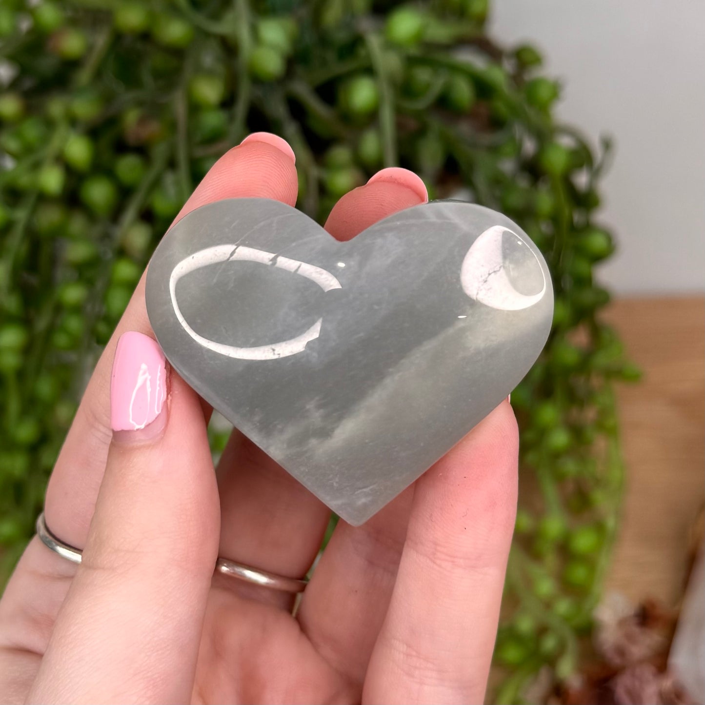 Green Moonstone Heart (U93)