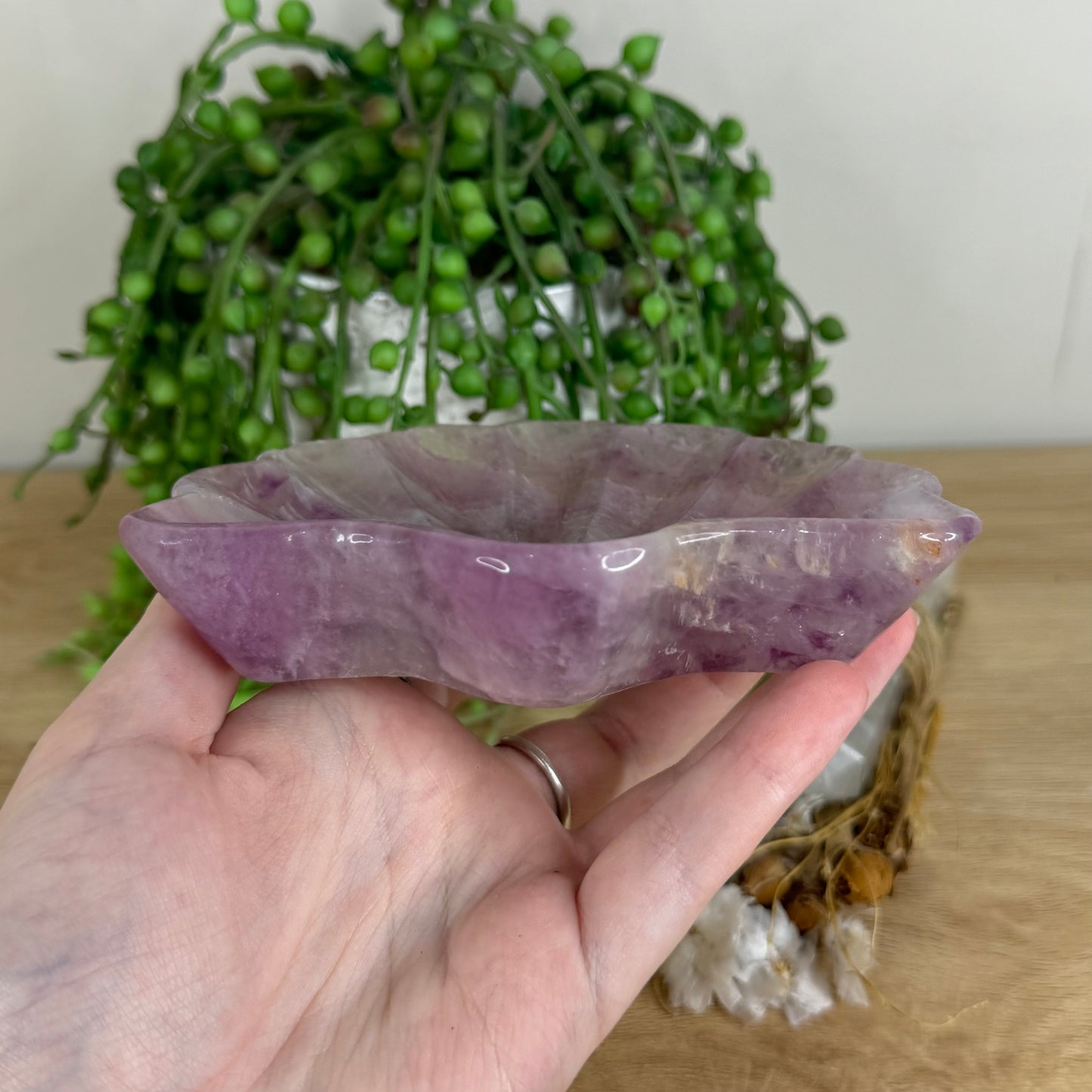 Purple Fluorite Clam Bowl (P493)