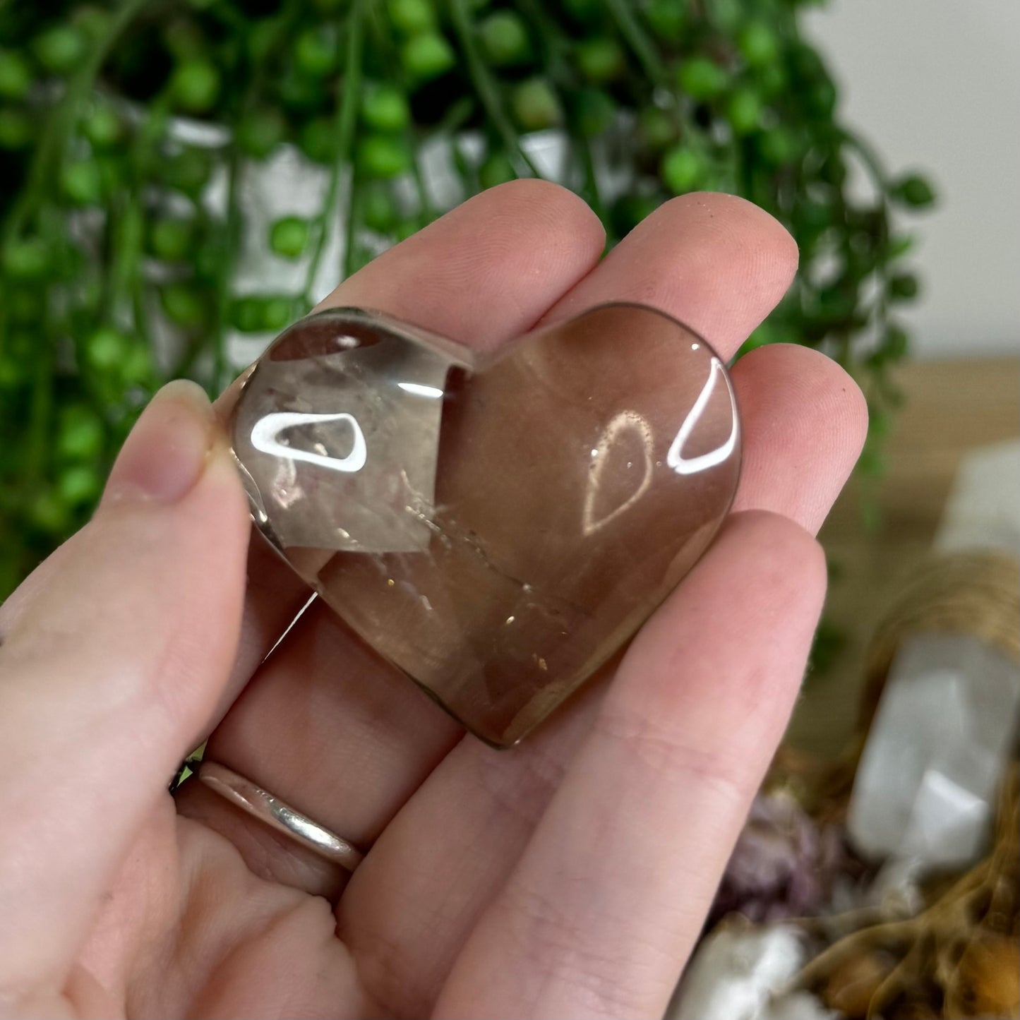Smokey Quartz Heart (P374)
