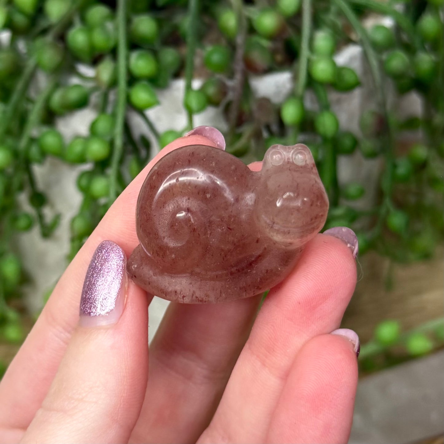 Strawberry Quartz Snail (123A)