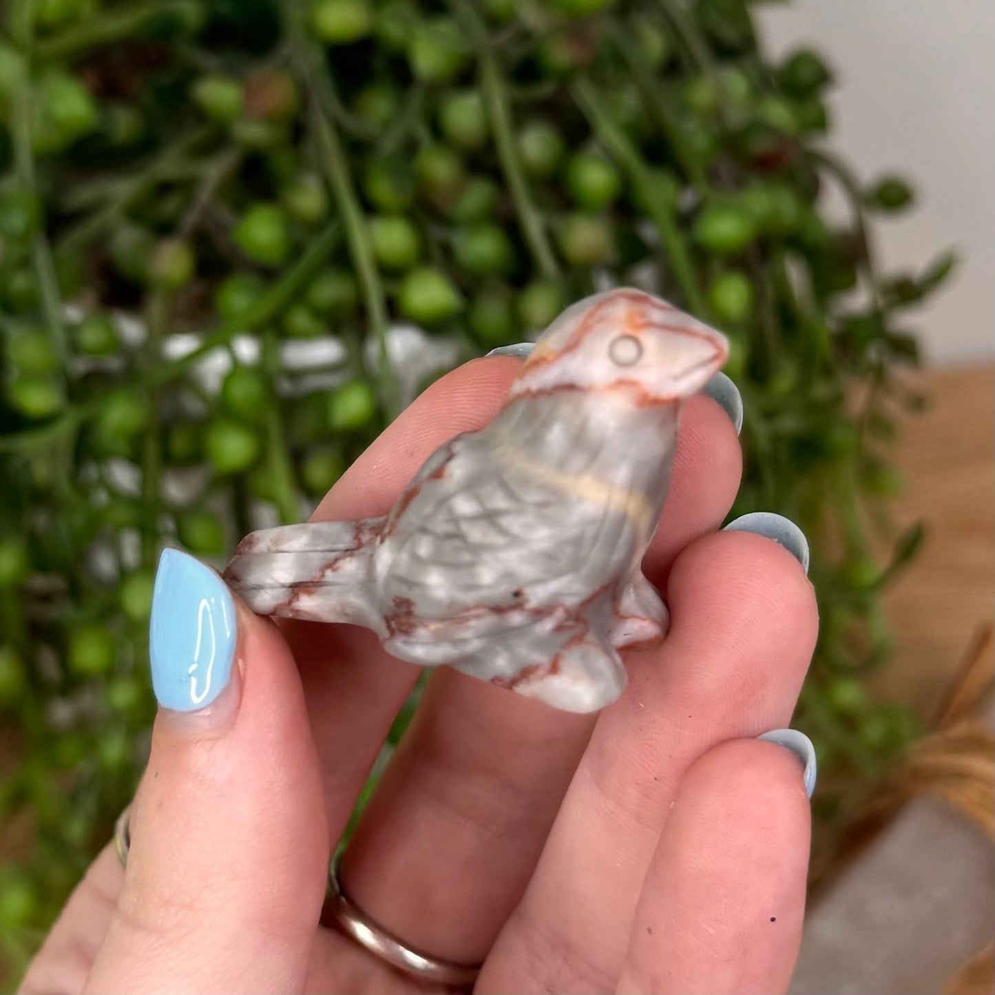 Red Vein Jasper Bird (U711)