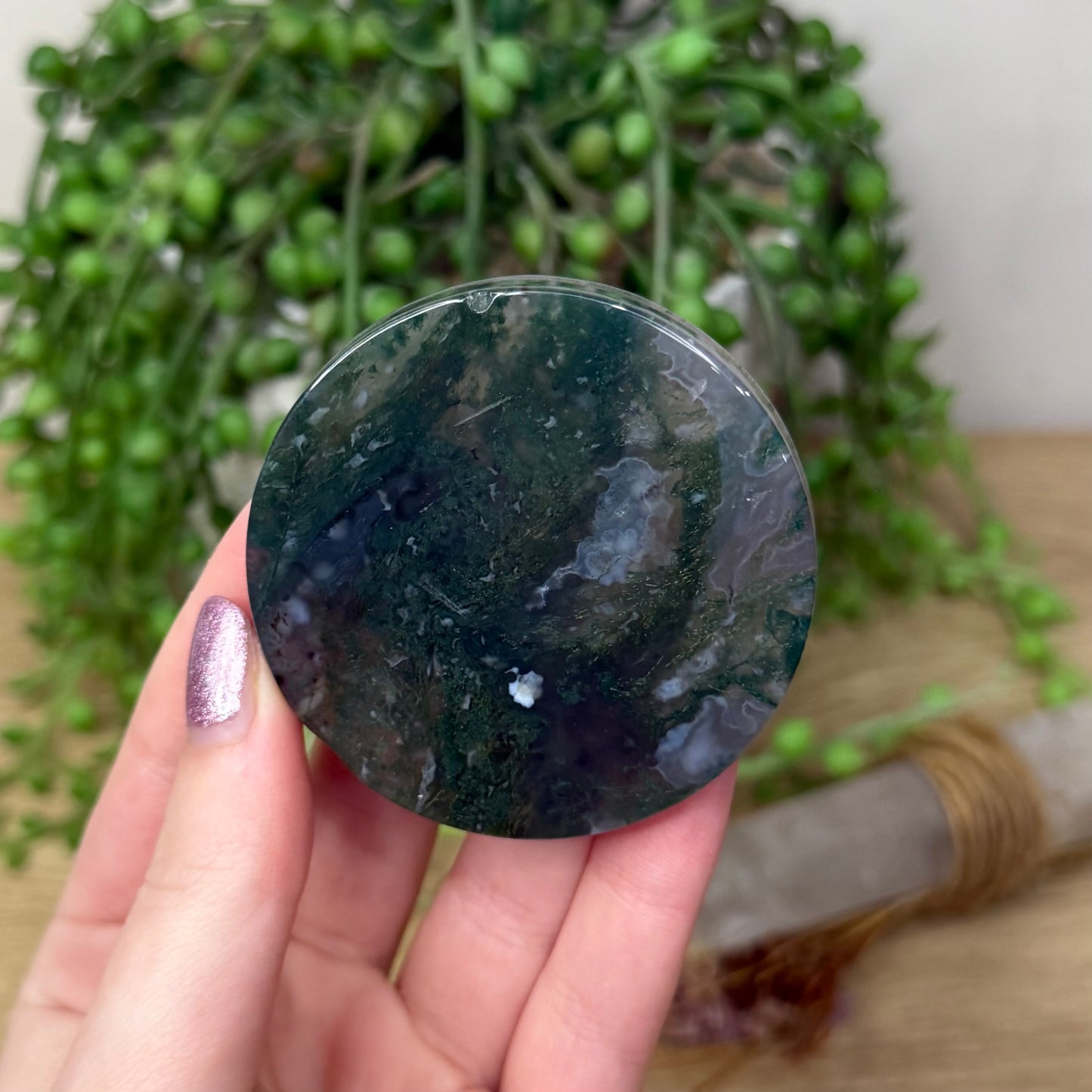 Moss Agate Disc (Z991)