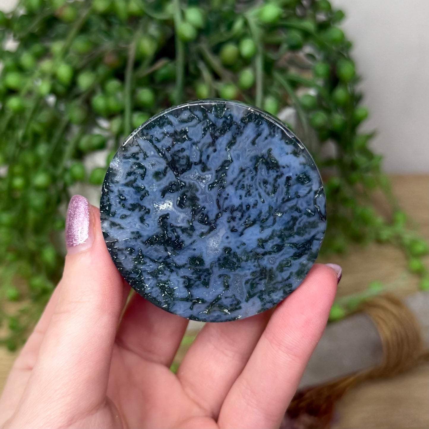 Moss Agate Disc (Z994)