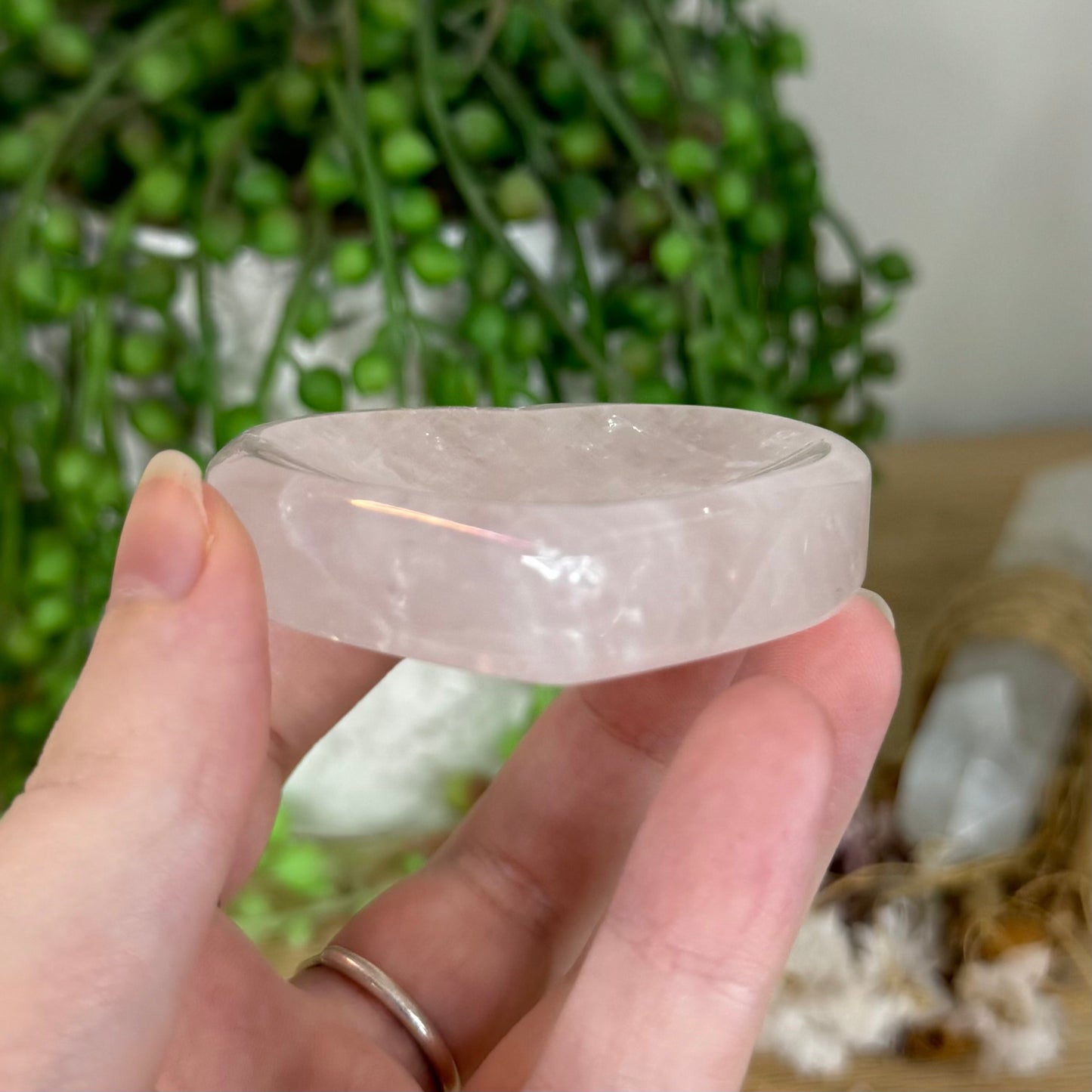 Rose Quartz Heart Bowl (P717) (P720)