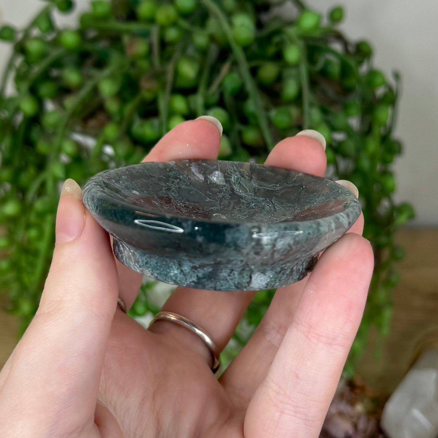Moss Agate Bowl (P826)