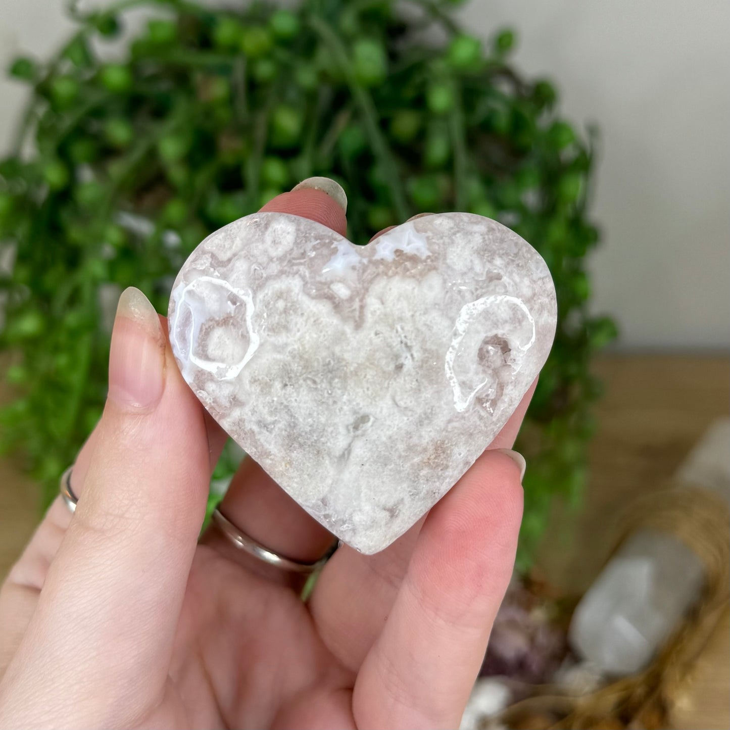 Pink Amethyst Heart (P833)