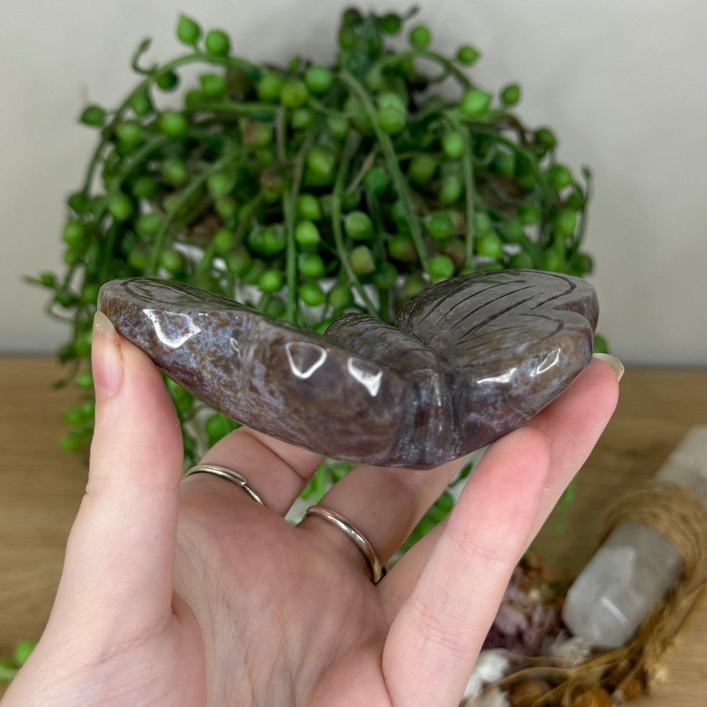Moss Agate / Ocean Jasper Butterfly (P837)