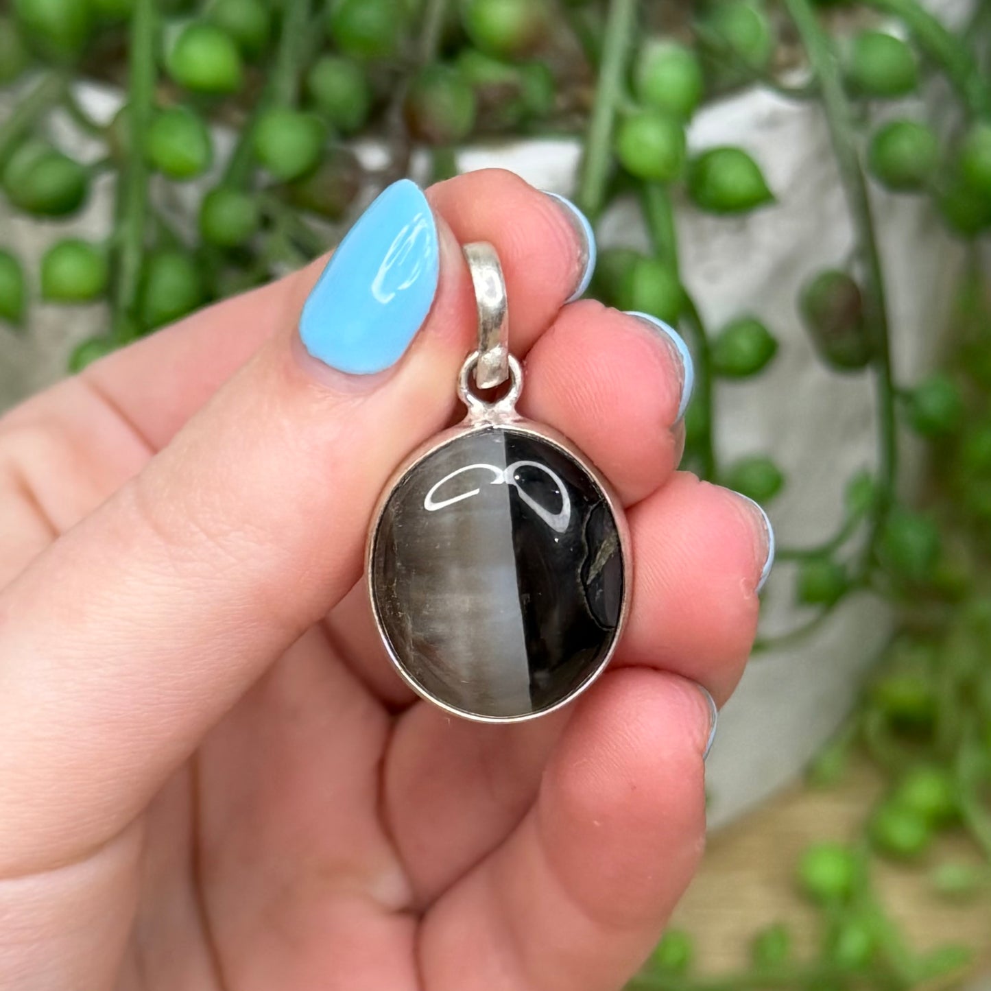 Black Agate Pendant 1