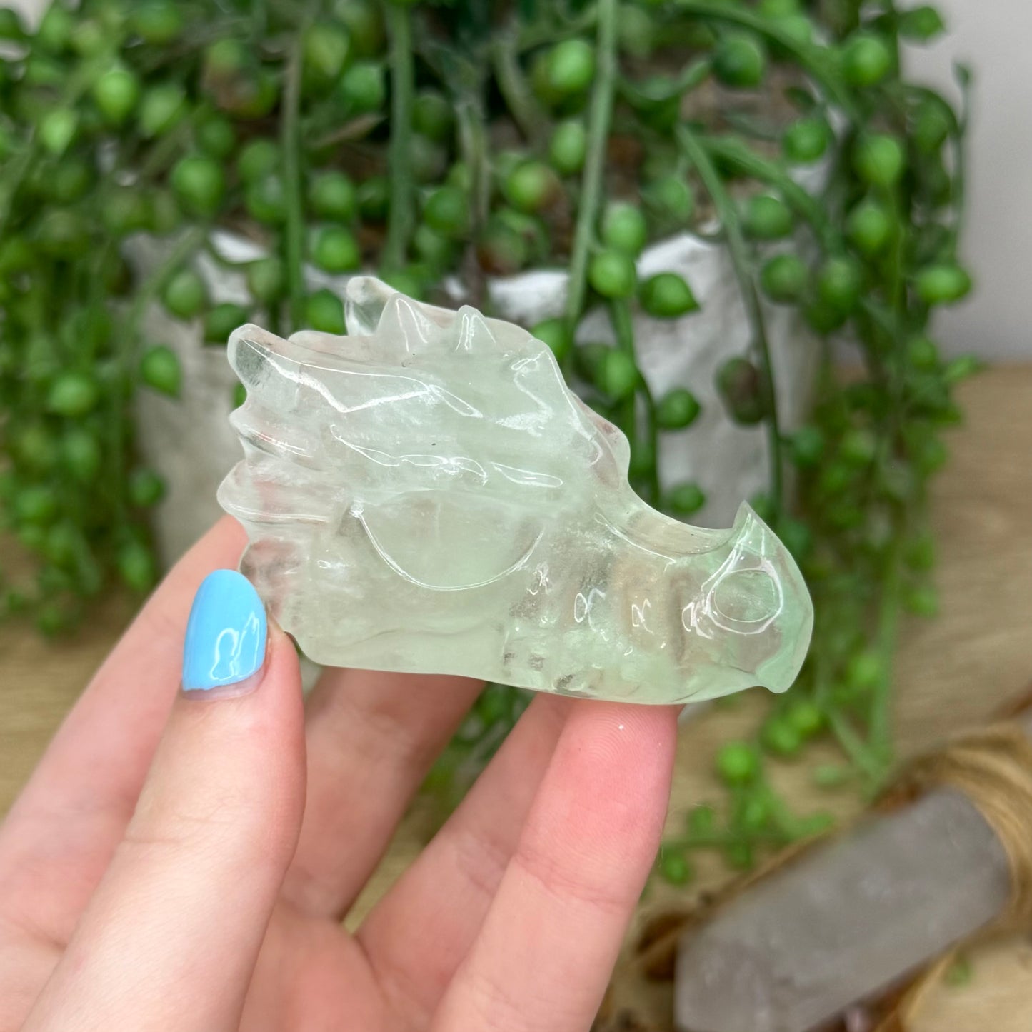 Green Fluorite Dragon Head (E810)
