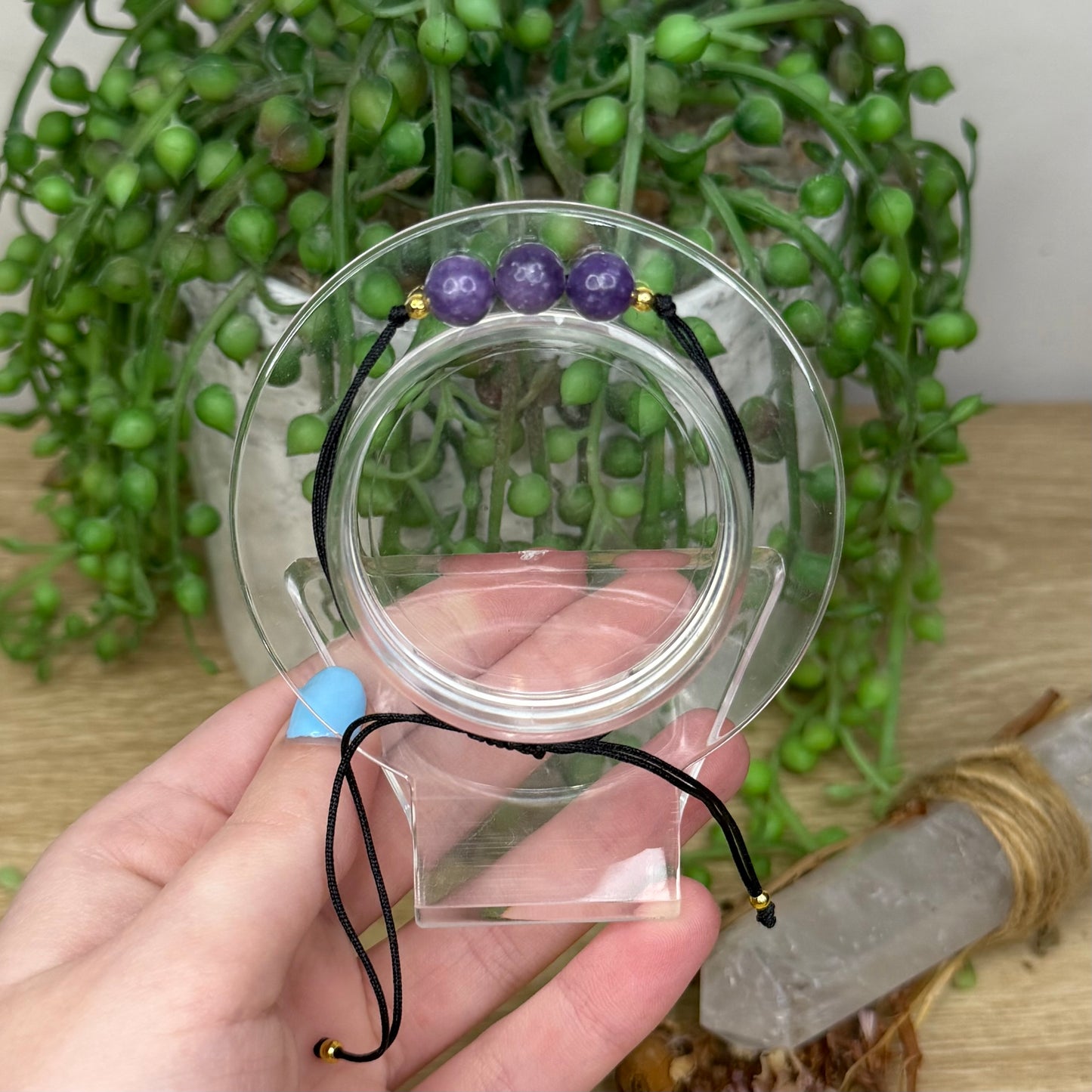 Lepidolite Adjustable Bracelets