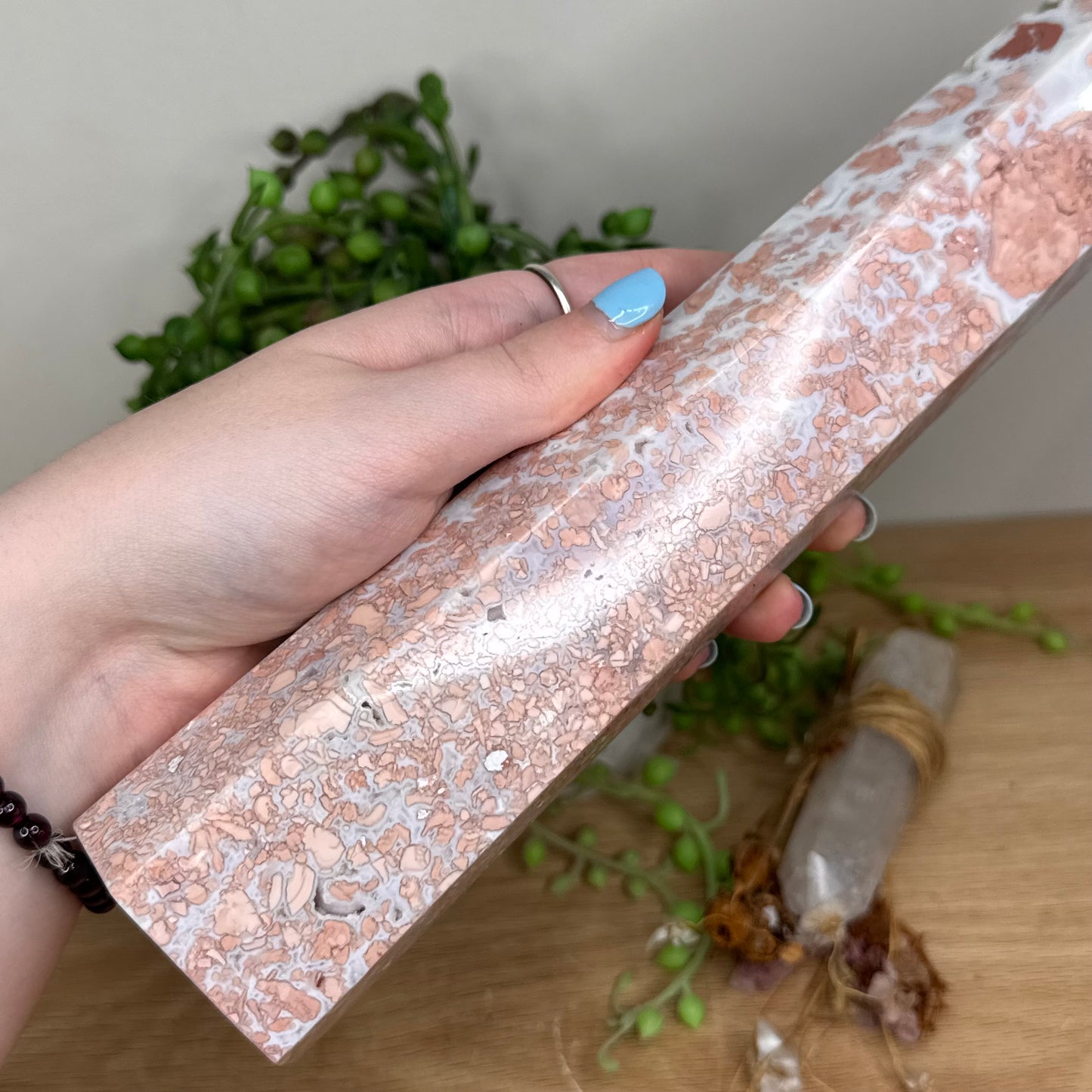 Pink Candy Agate Tower (U394)