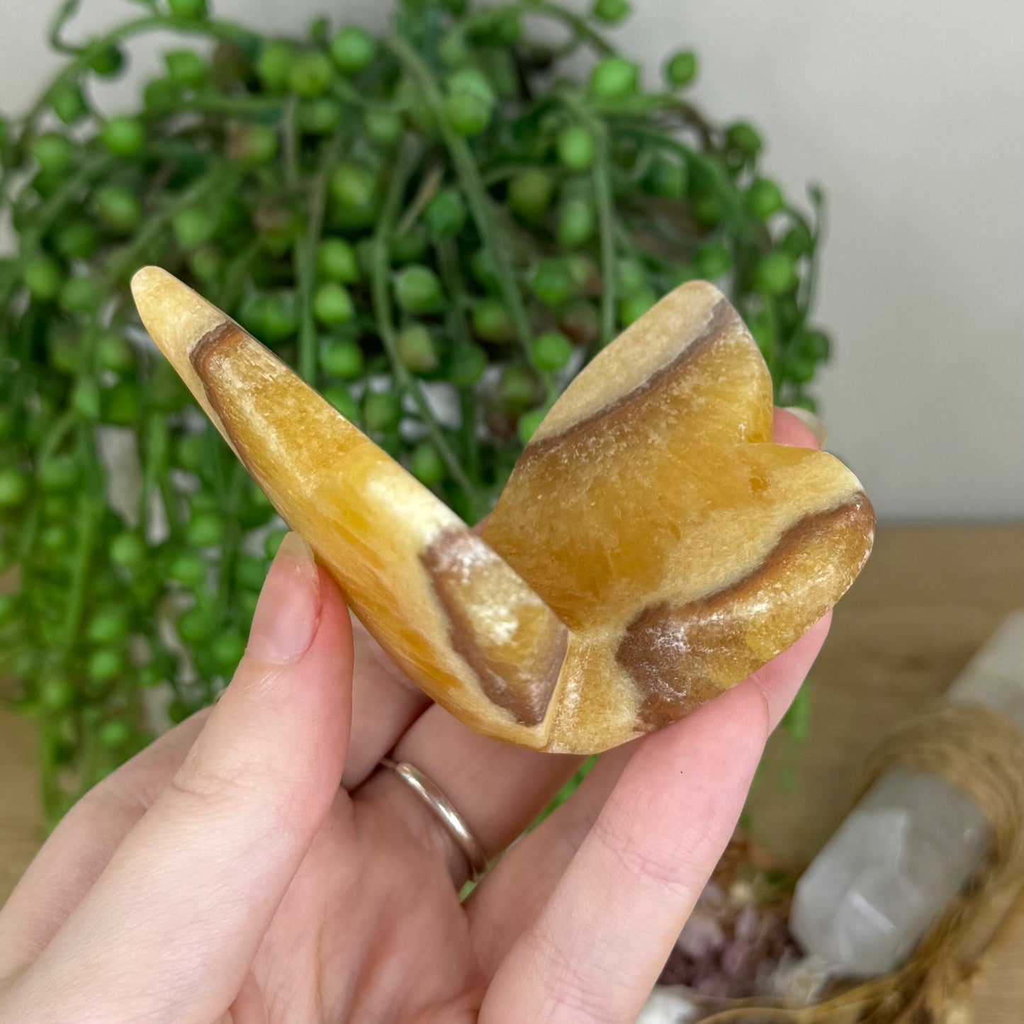 Yellow Calcite Butterfly (Q208)