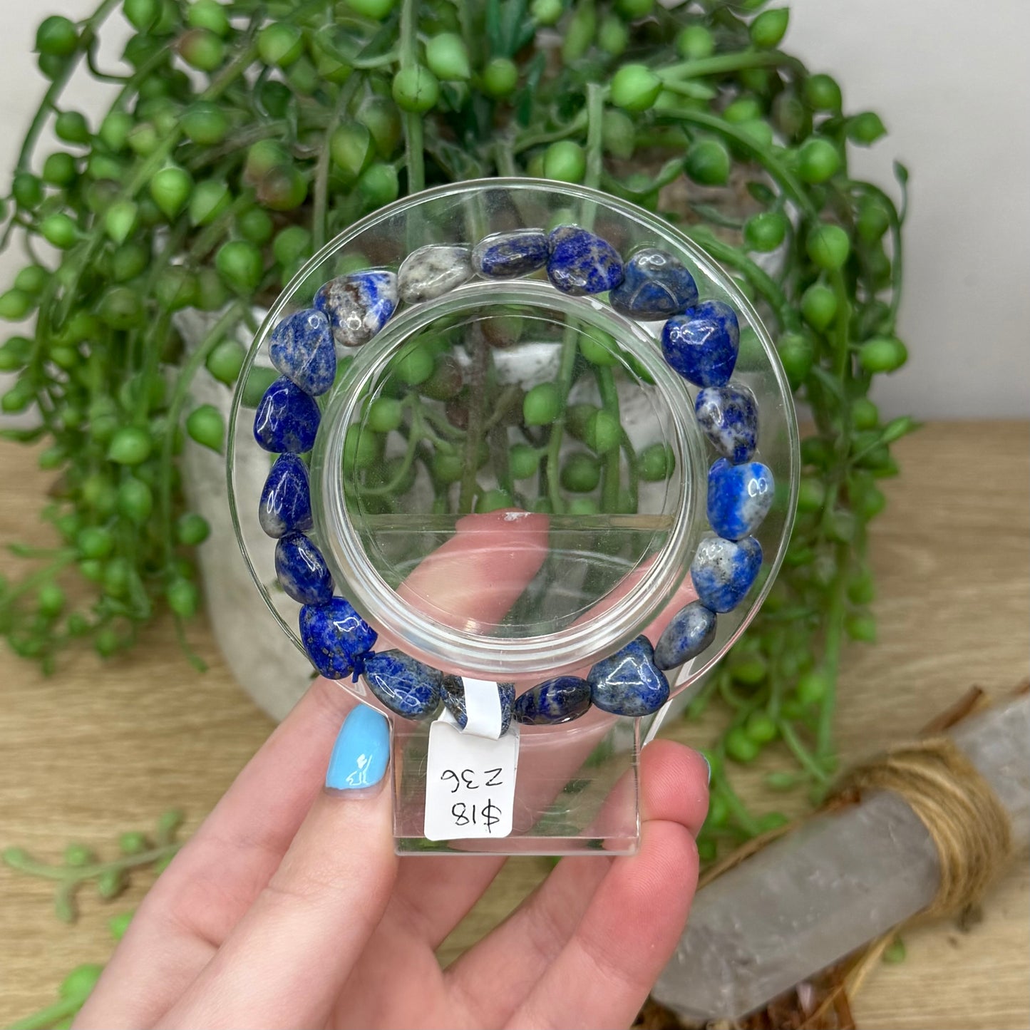 Lapis Lazuli Heart Bracelet (Z36) (Z38) (Z37)