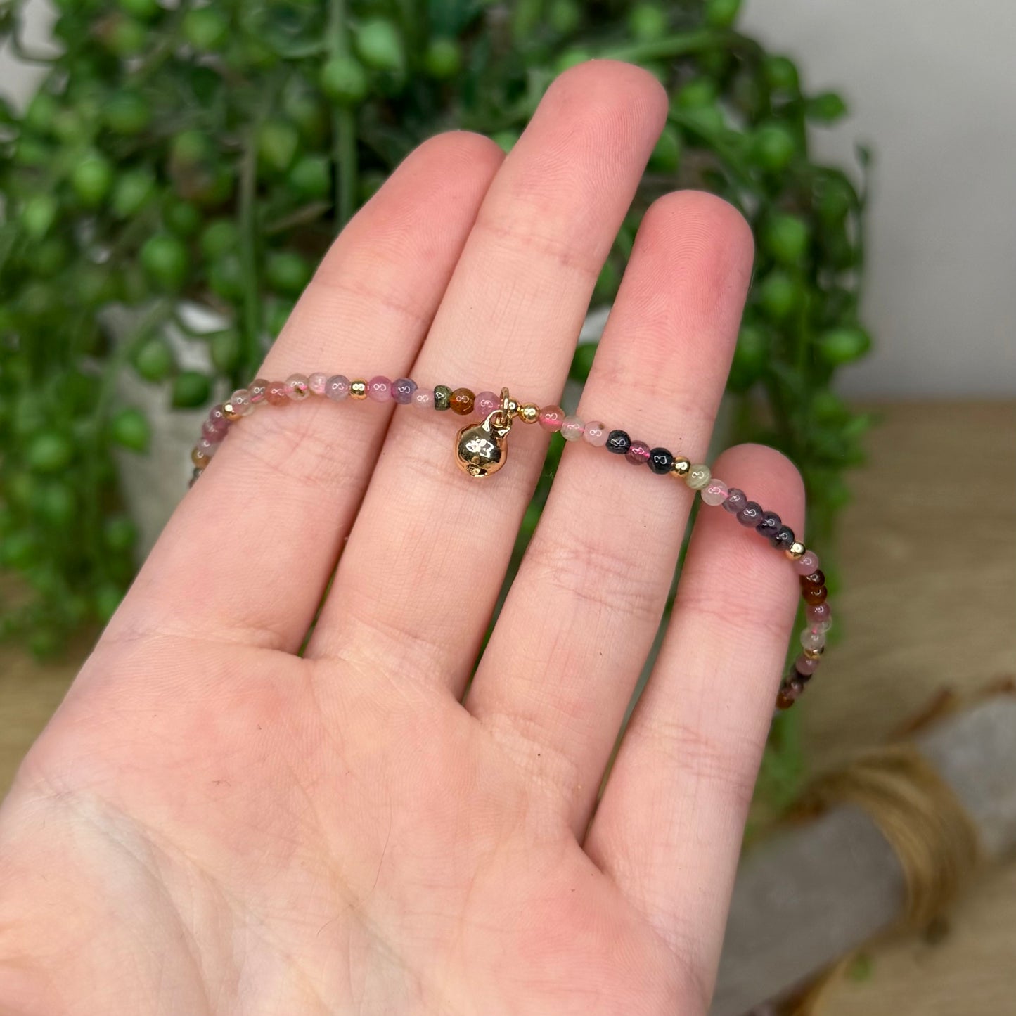 Watermelon Tourmaline Anklet (Z893) (Z894) (Z895)
