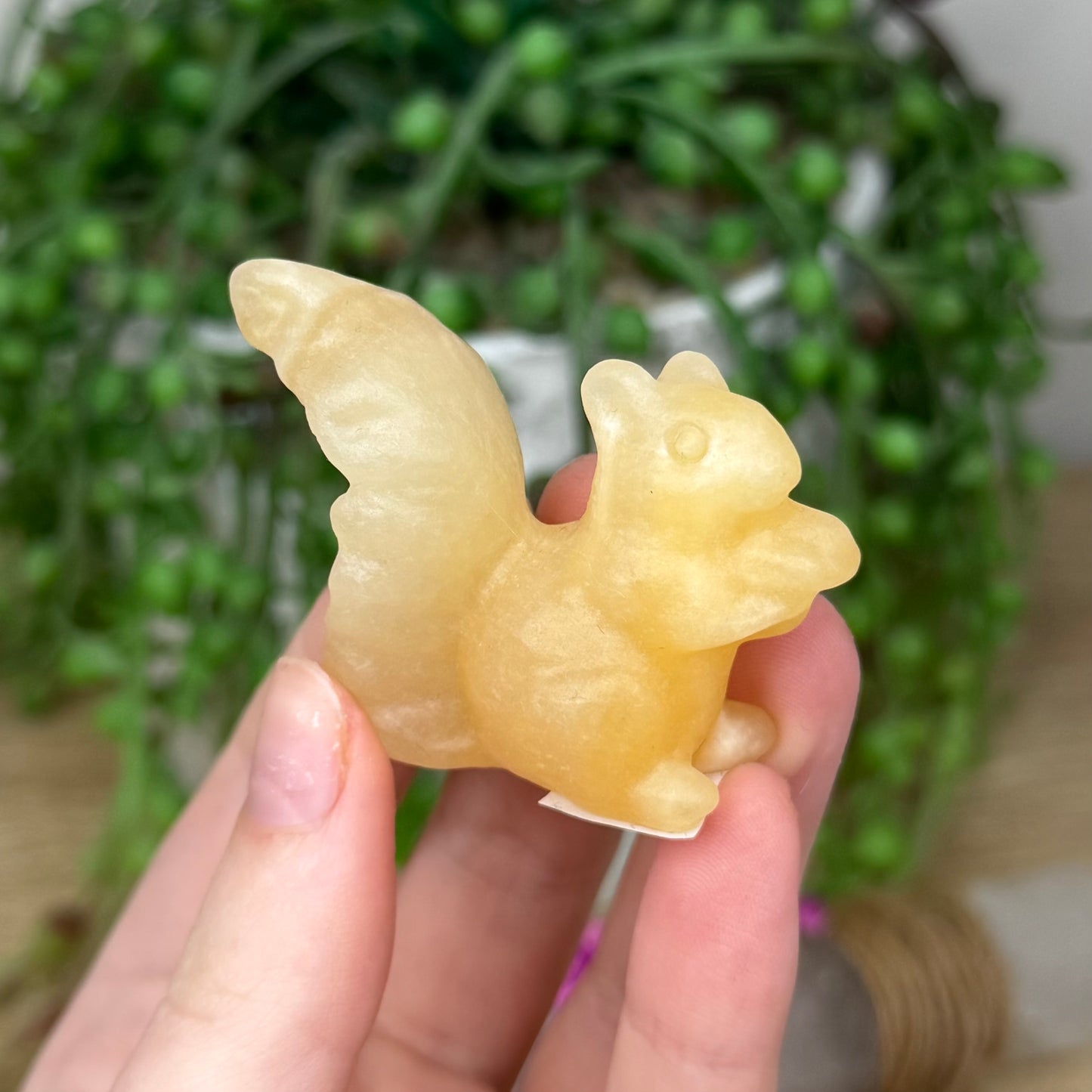 Yellow Calcite Squirrel (517A)
