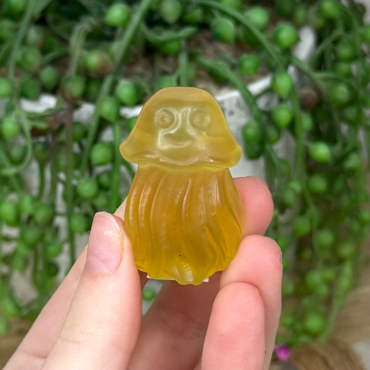 Yellow Fluorite Jellyfish (547A)