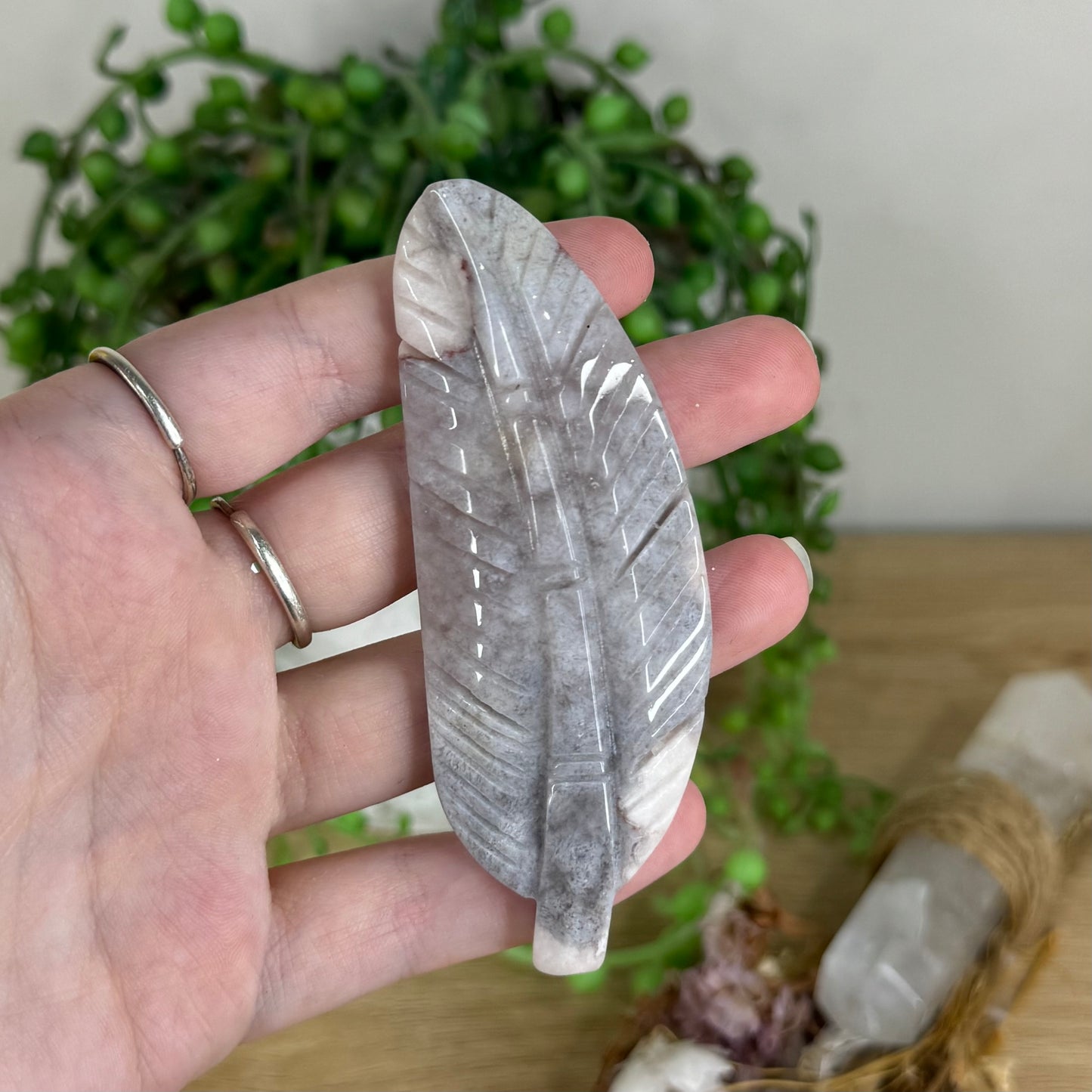 Pink Amethyst Feather (Q353)