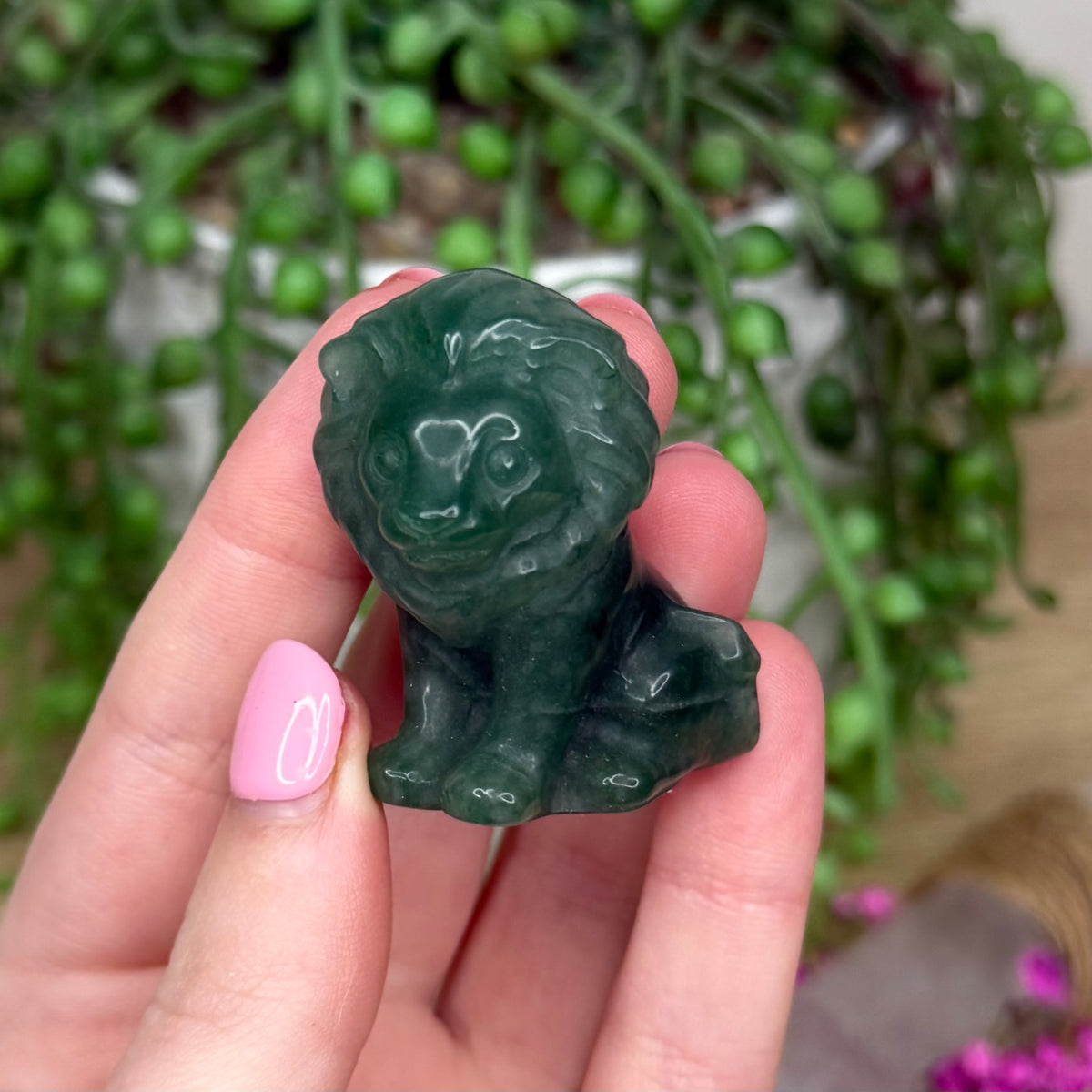 Green Aventurine Lion (753A)