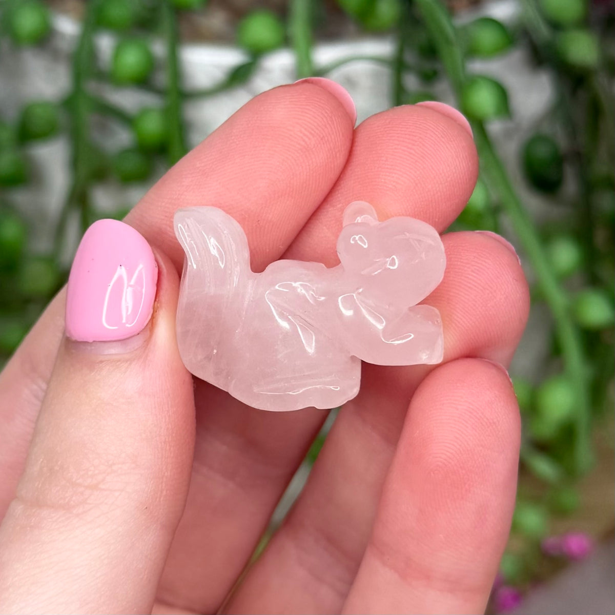 Rose Quartz Small Squirrel