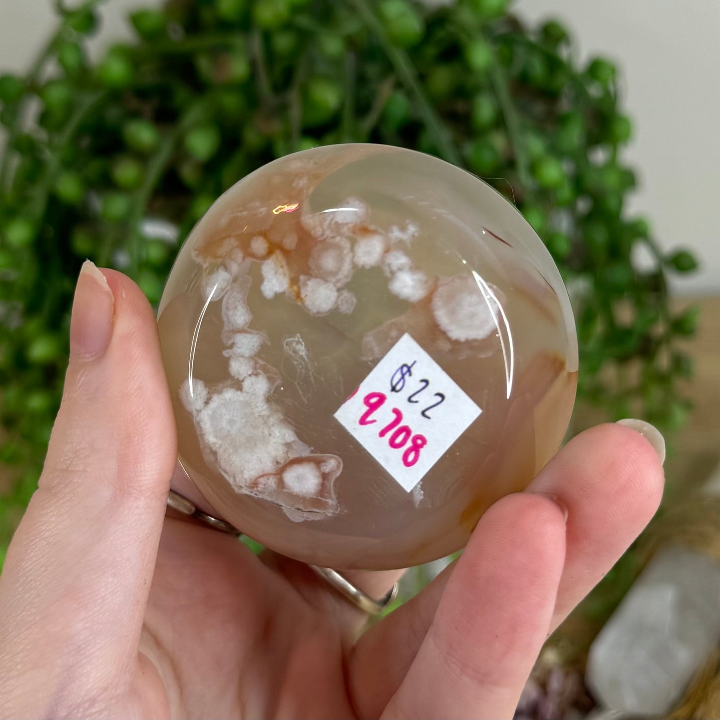 Flower Agate Bowl (Q708)