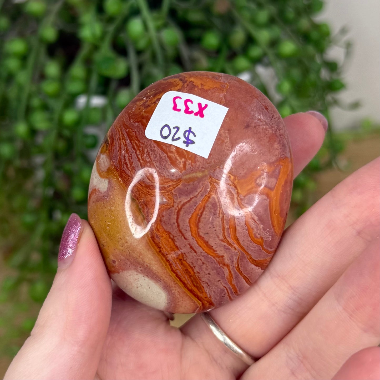 Polychrome Jasper Palm Stone (X33)