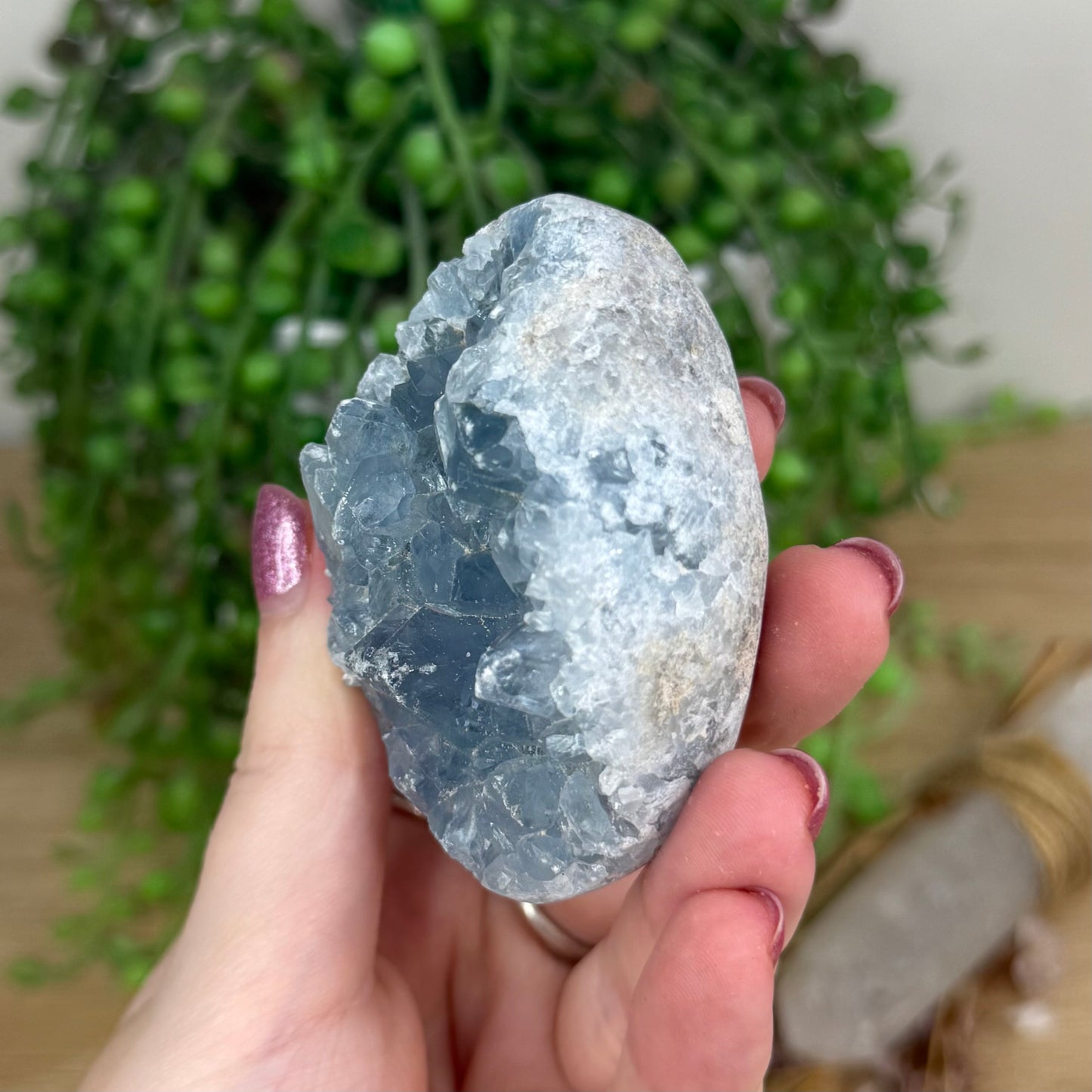 Blue Celestite Cluster Egg (X9)