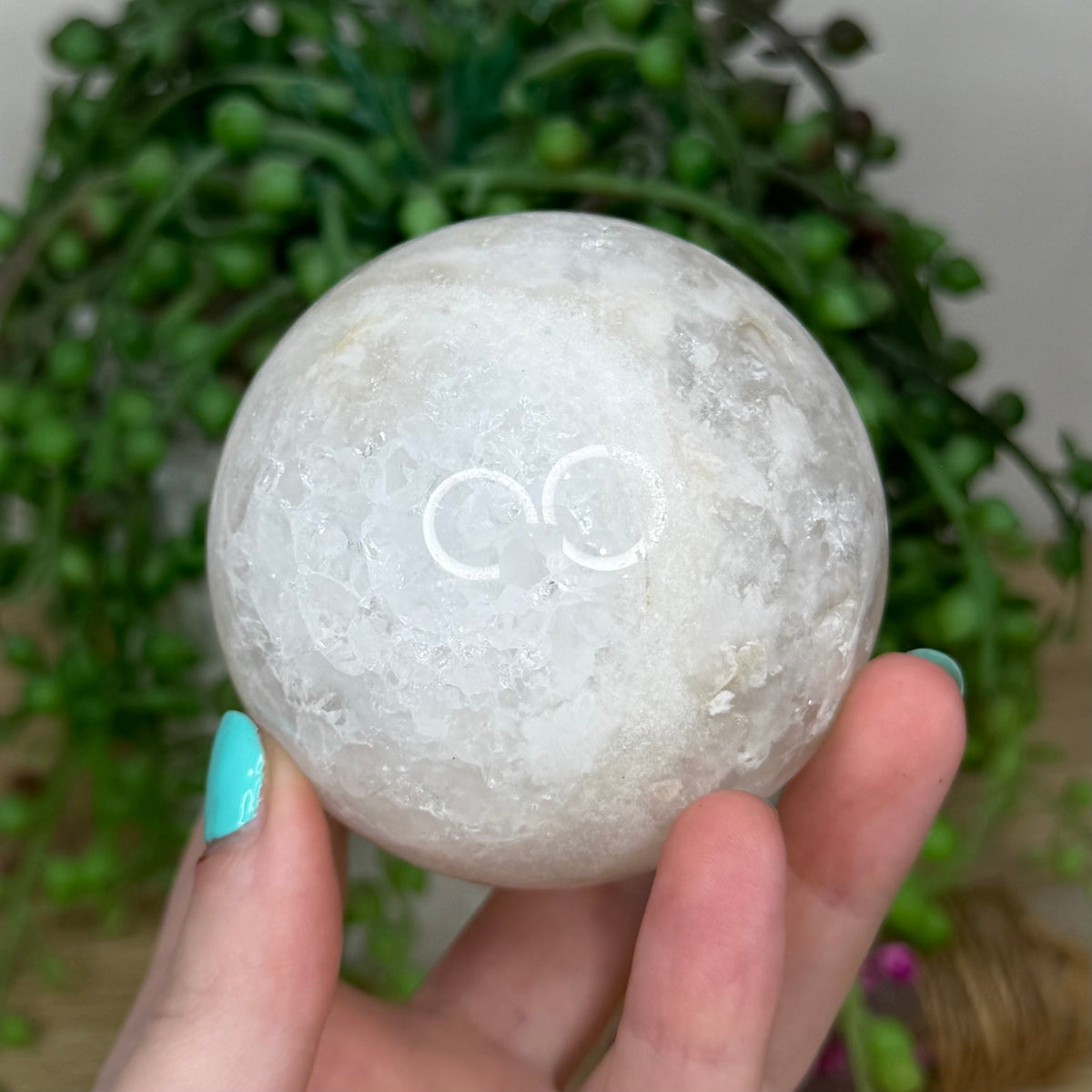 Clear Quartz Geode Sphere (75B)