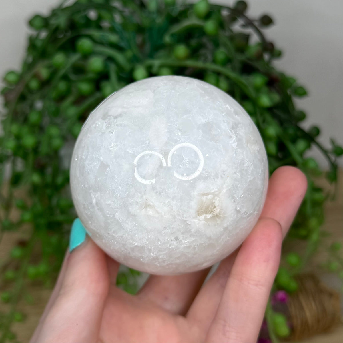 Clear Quartz Geode Sphere (74B)