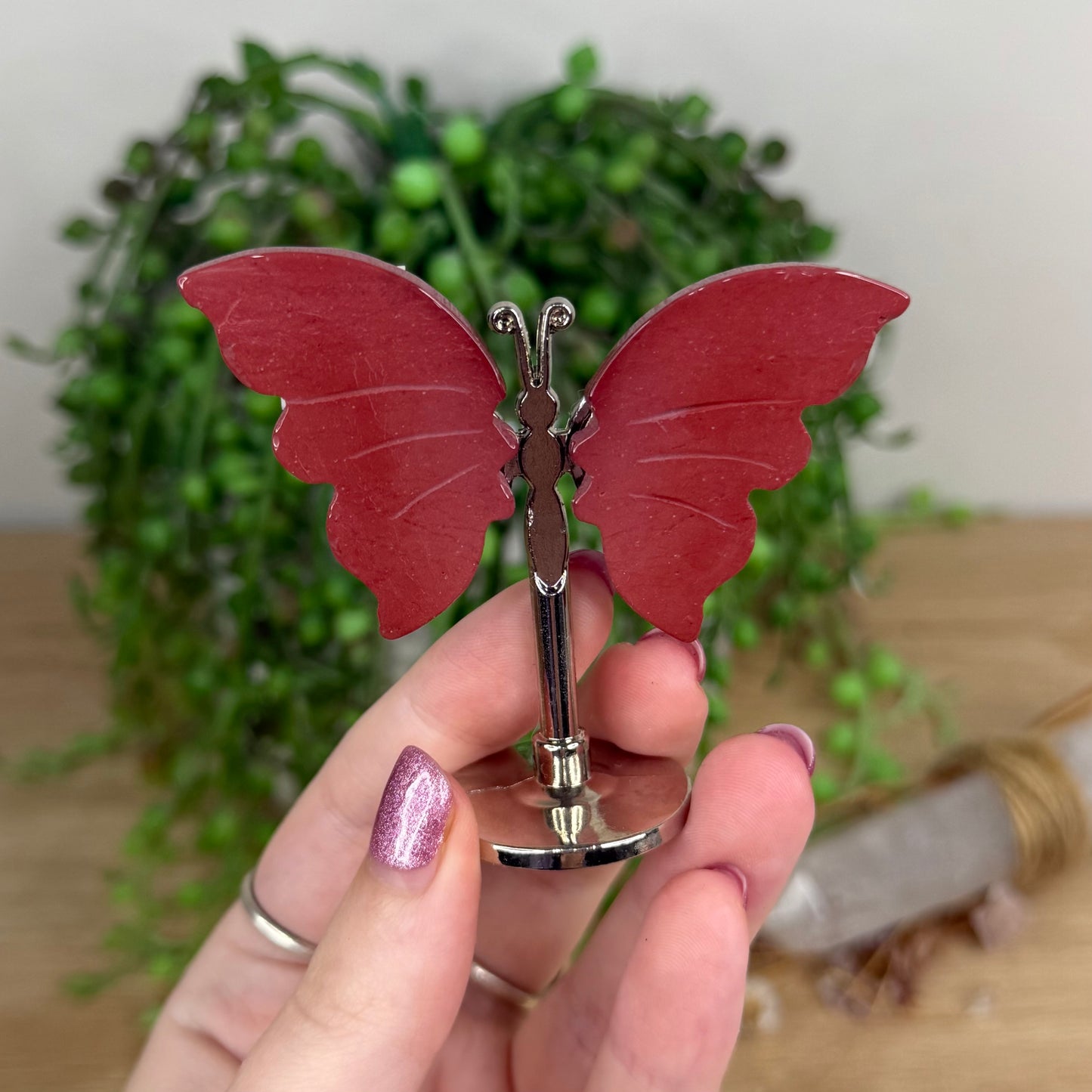 Mookaite Butterfly Wings On Stand (W227)