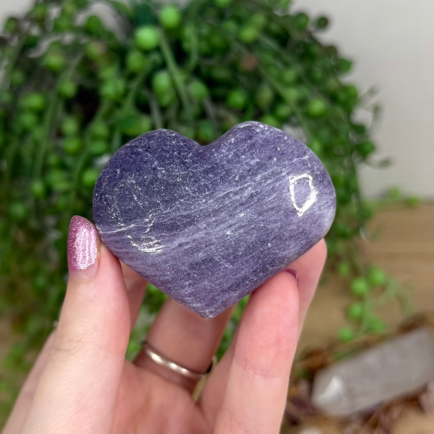 Lepidolite Heart (U953)