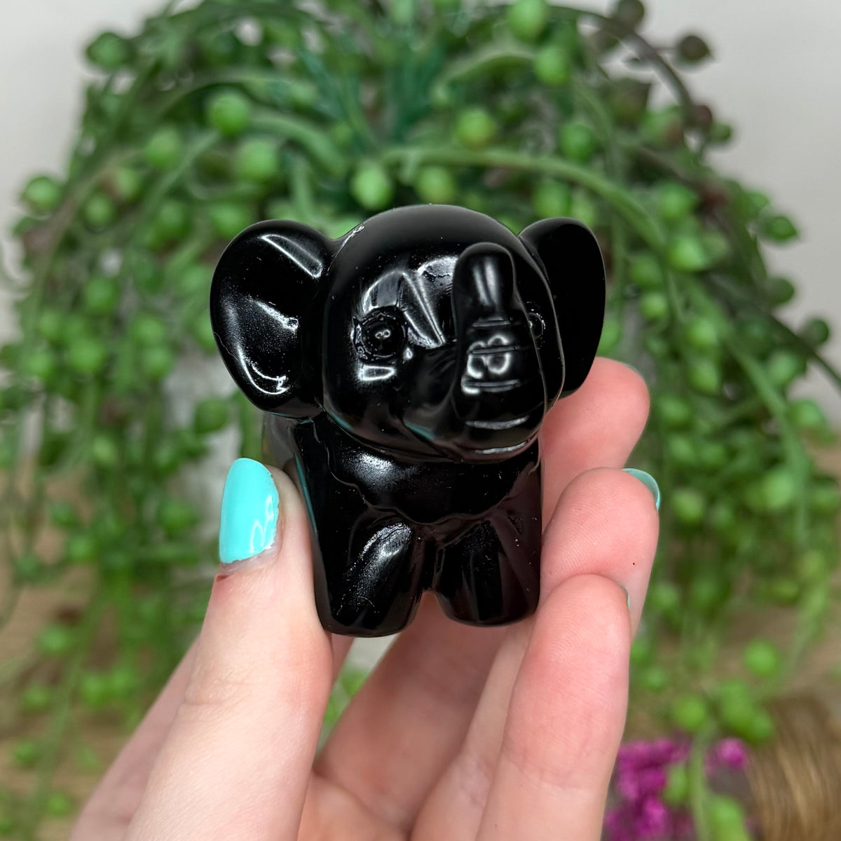 Black Obsidian Elephant (162B)