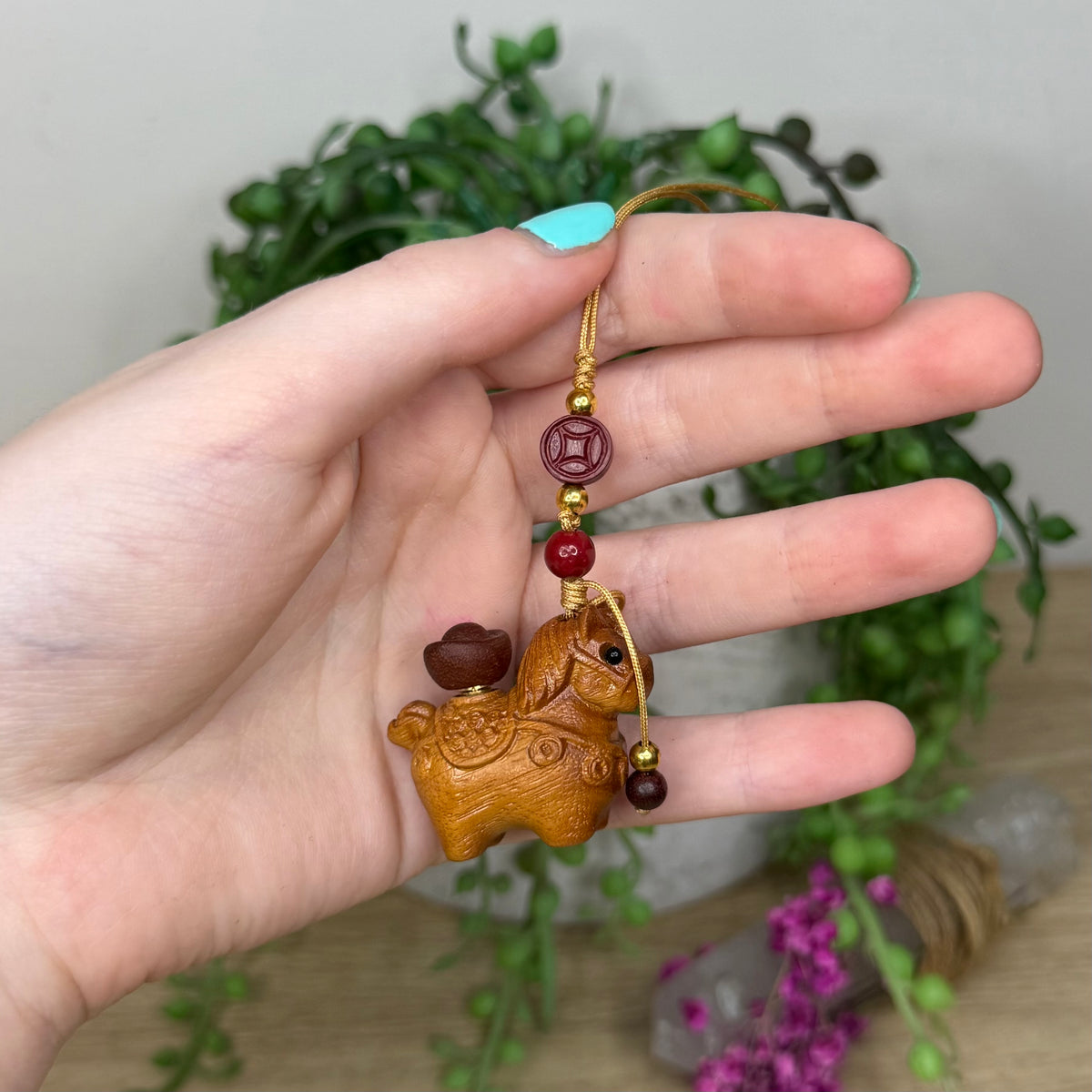 Wooden Horse Keychain (594A)