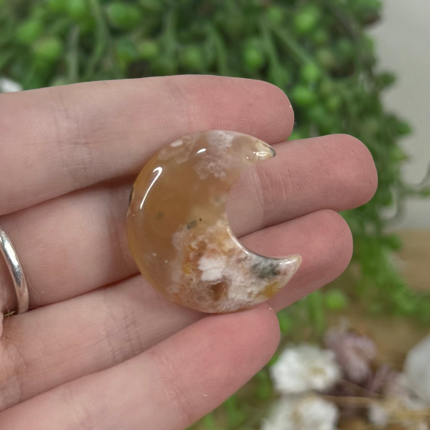 Flower Agate Small Moon 3