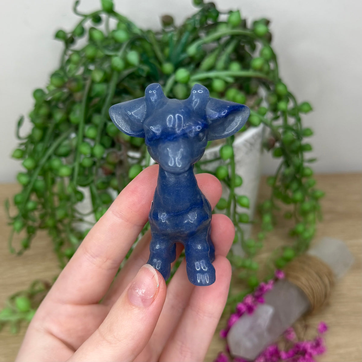 Blue Aventurine Giraffe (356B)