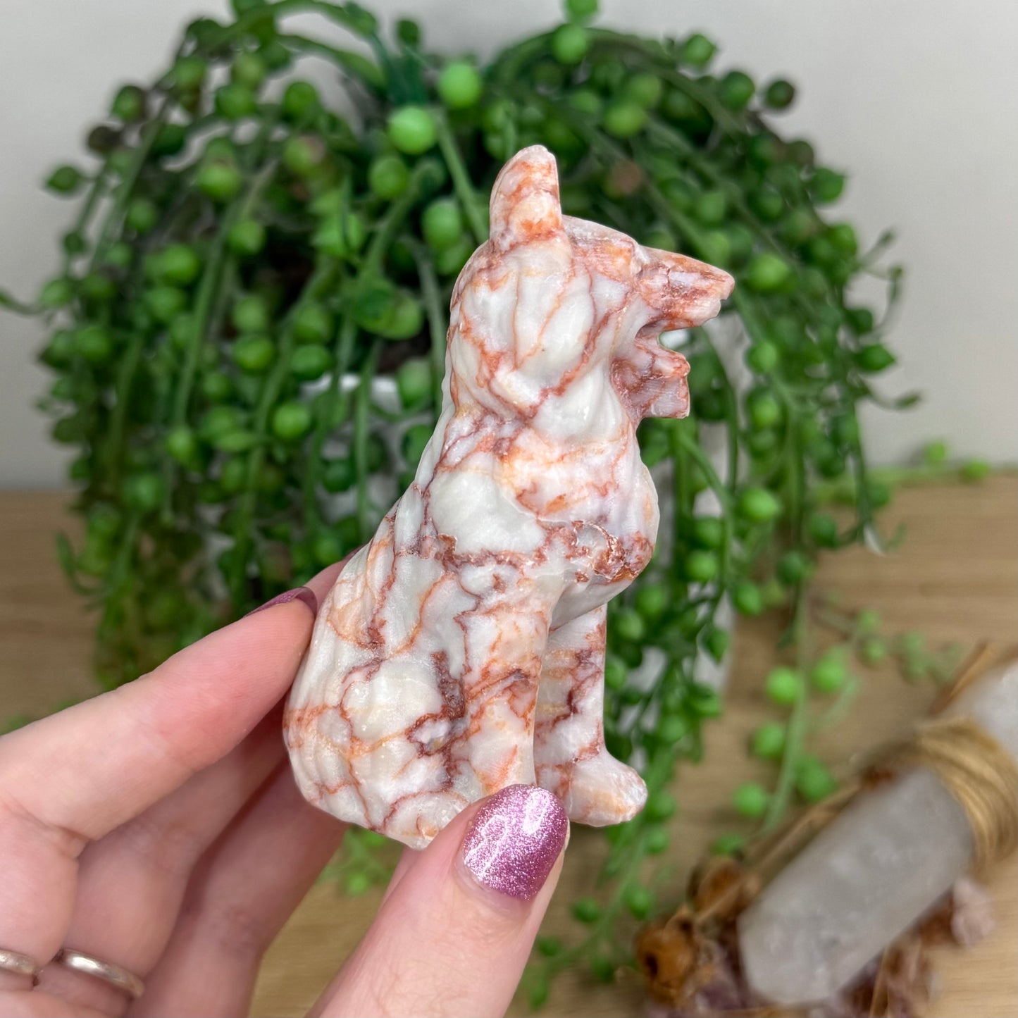 Red Vein Jasper German Shepherd (W273)
