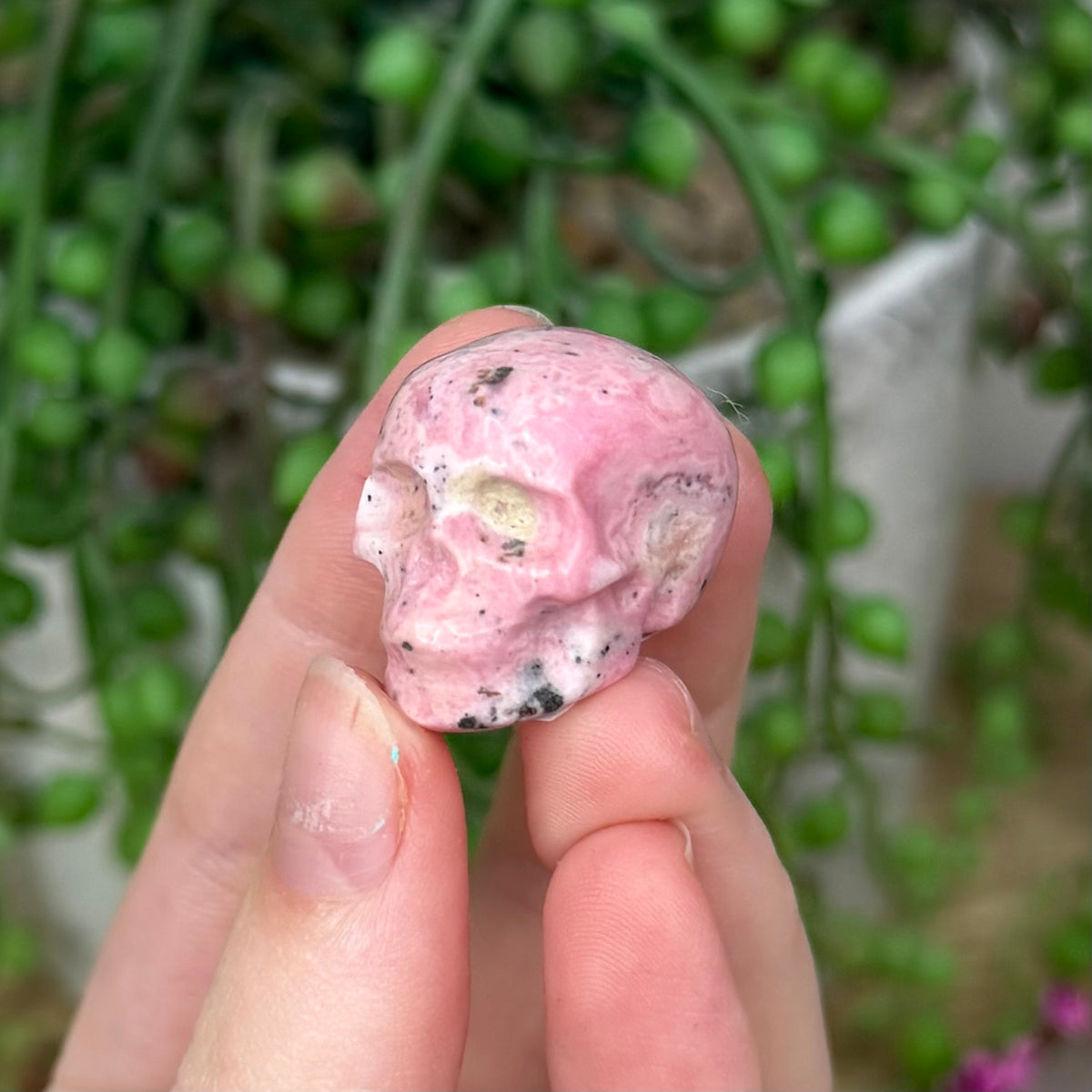 Peruvian Rhodonite Skull (388B)