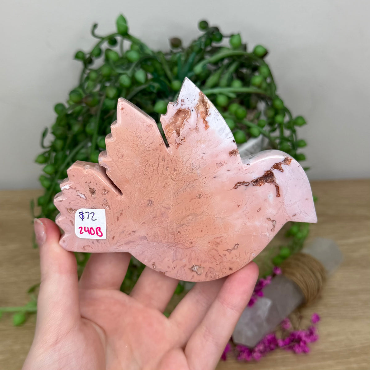 Pink Carnelian Bird (240B)