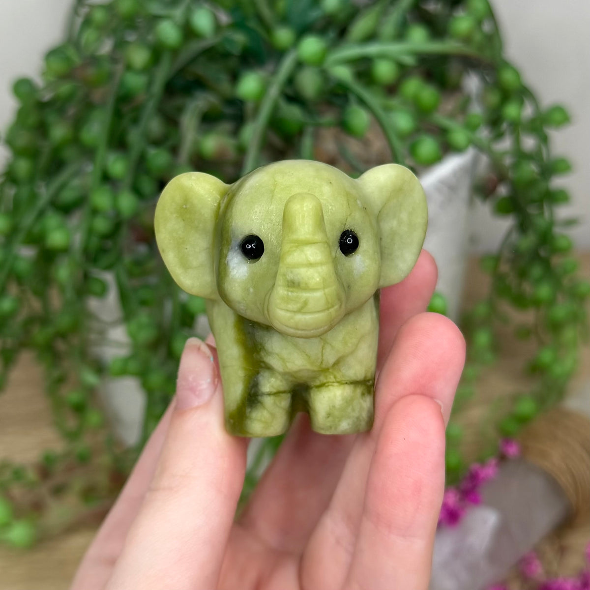 Green Jade Elephant (157B)