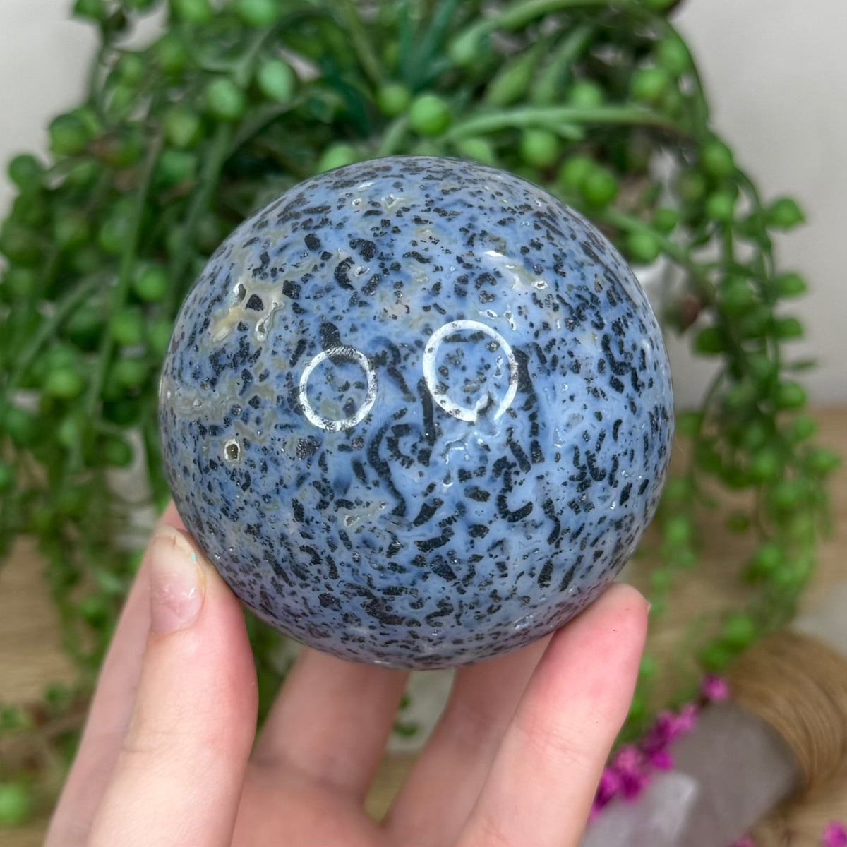 Blue Brecciated Jasper Sphere (72B)