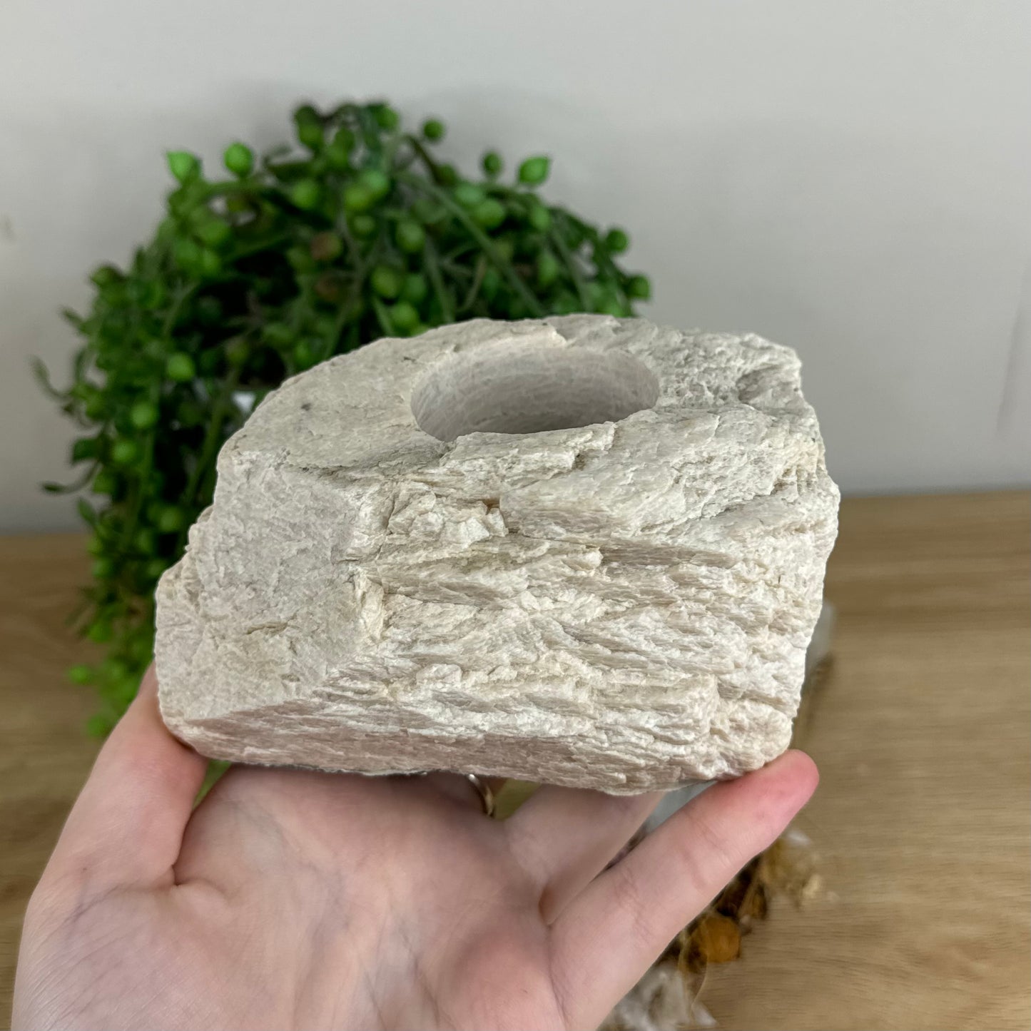 White Moonstone Tea Light Holder (R58)