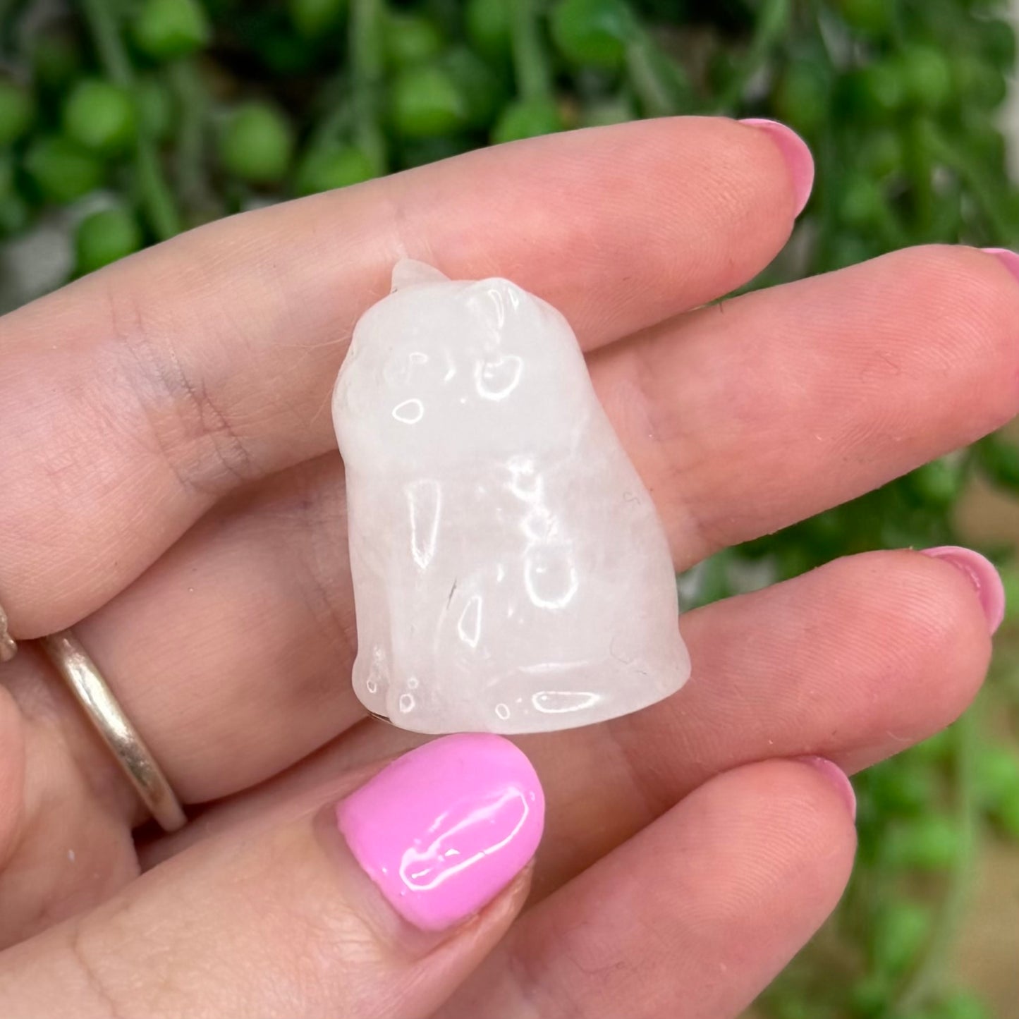Rose Quartz Small Sitting Cat