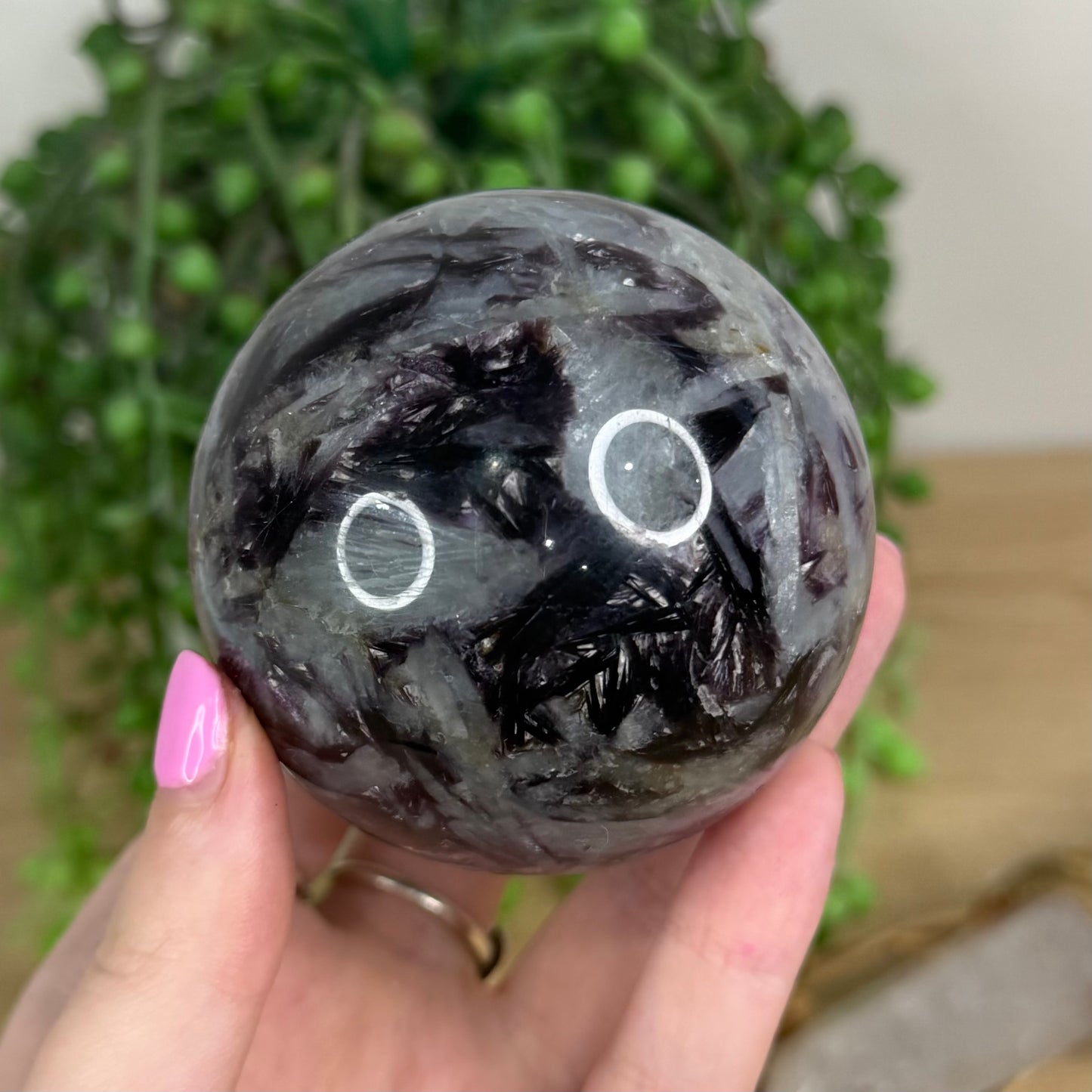 Purple Mica / Aquamarine Sphere (X205)
