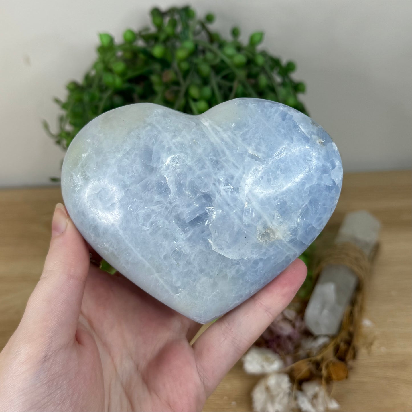 Blue Calcite Heart (R169)