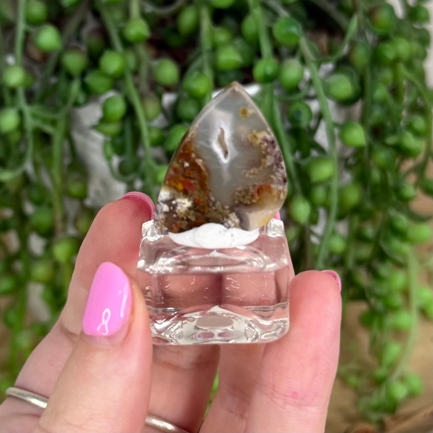 Scenic Moss Agate Cabochon 4