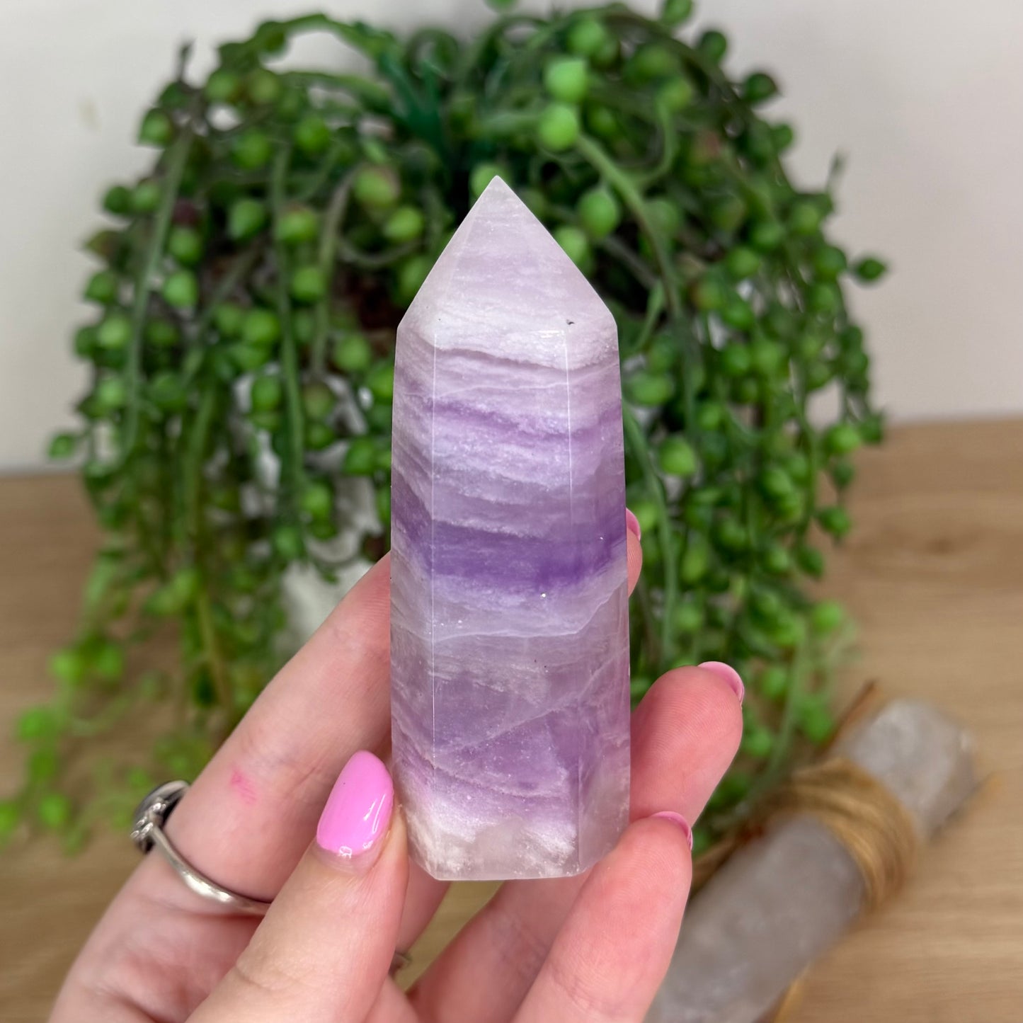 Purple Silky Fluorite Point (X140)