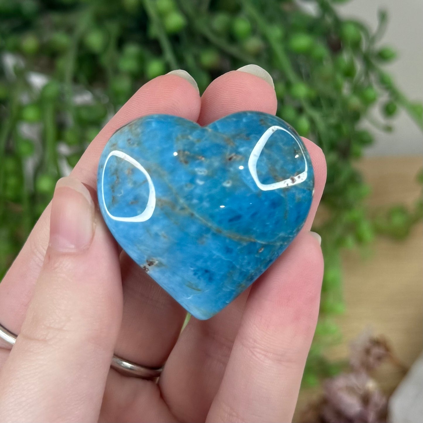 Blue Apatite Heart (R372)