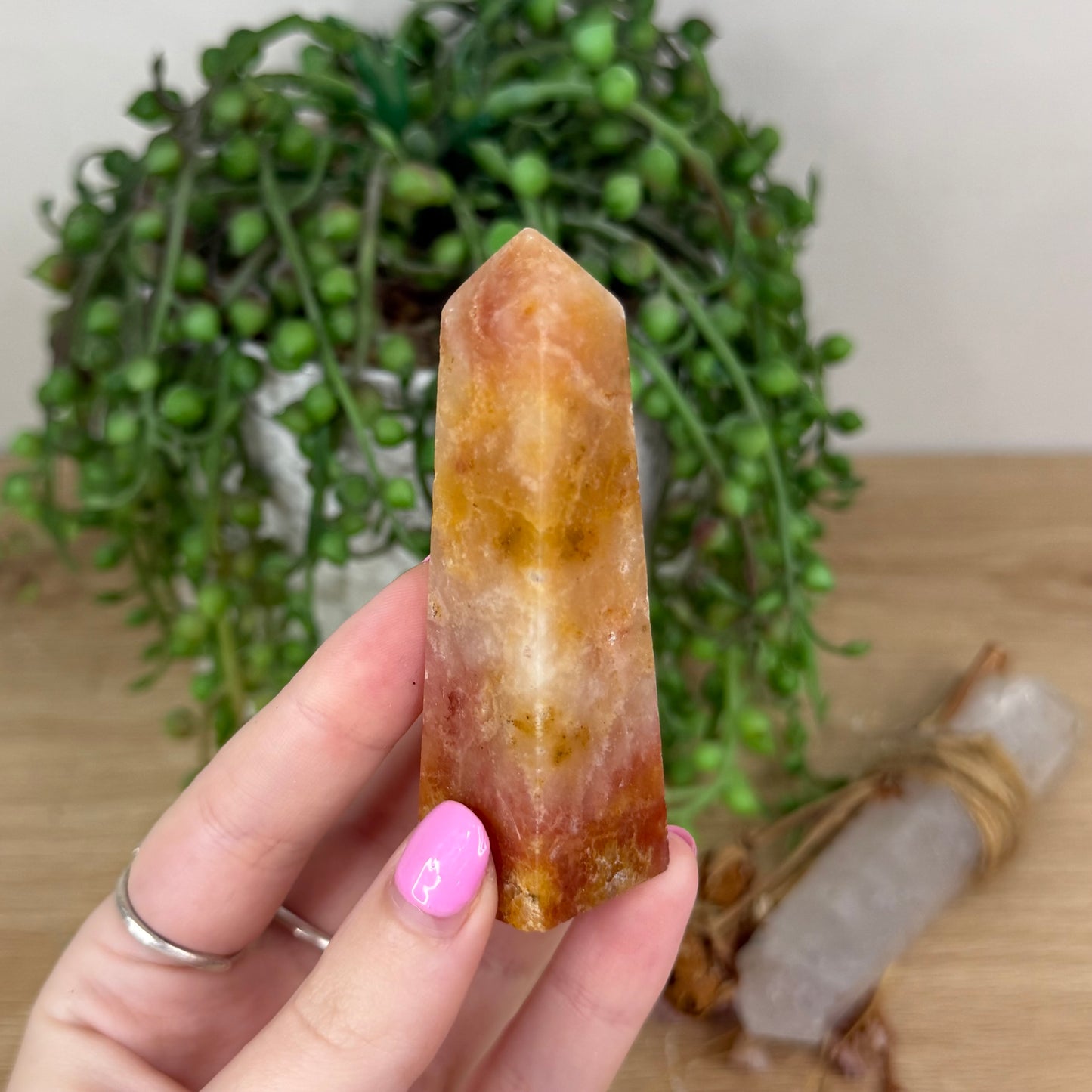 Pink Druzy Agate Point (X455)