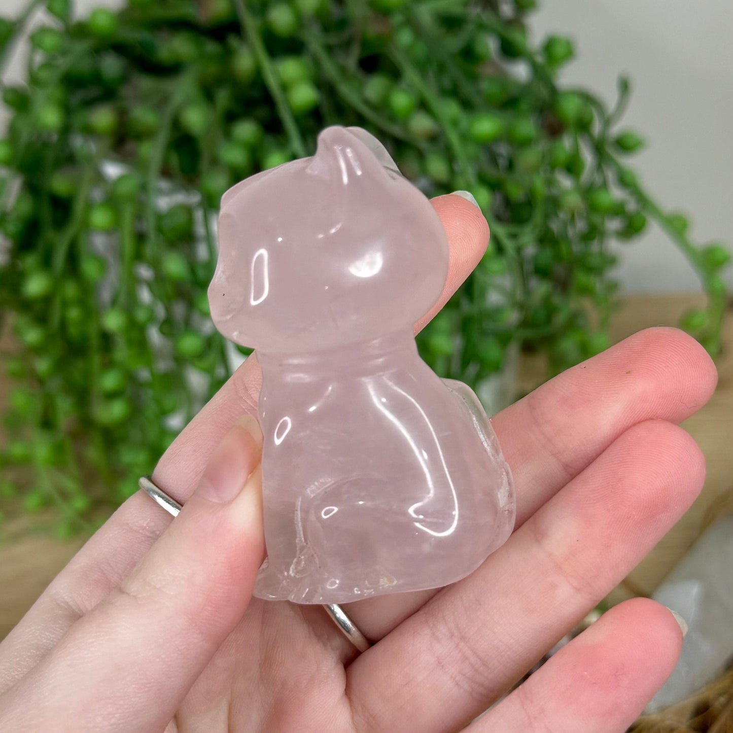 Rose Quartz Cat (R366)