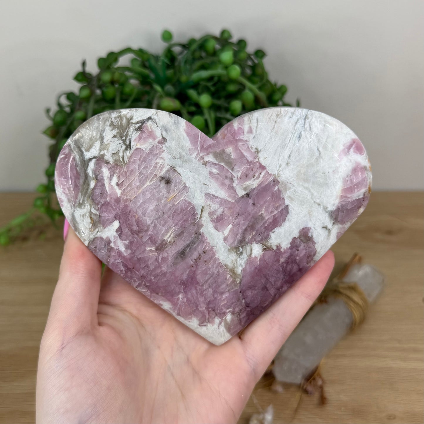 Pink Tourmaline Heart (X357)